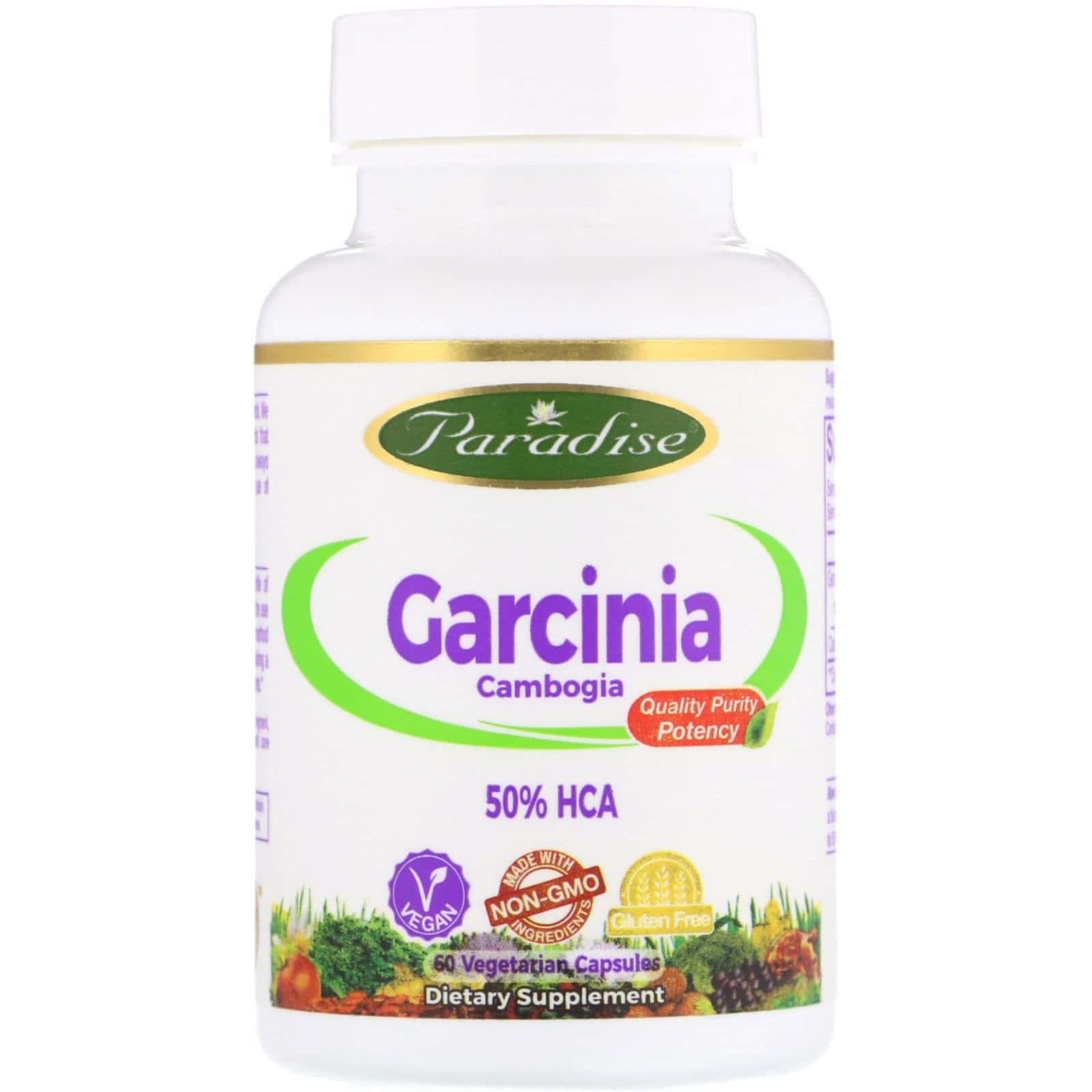 Paradise Herbs, Garcinia Cambogia, 60 cápsulas vegetarianas