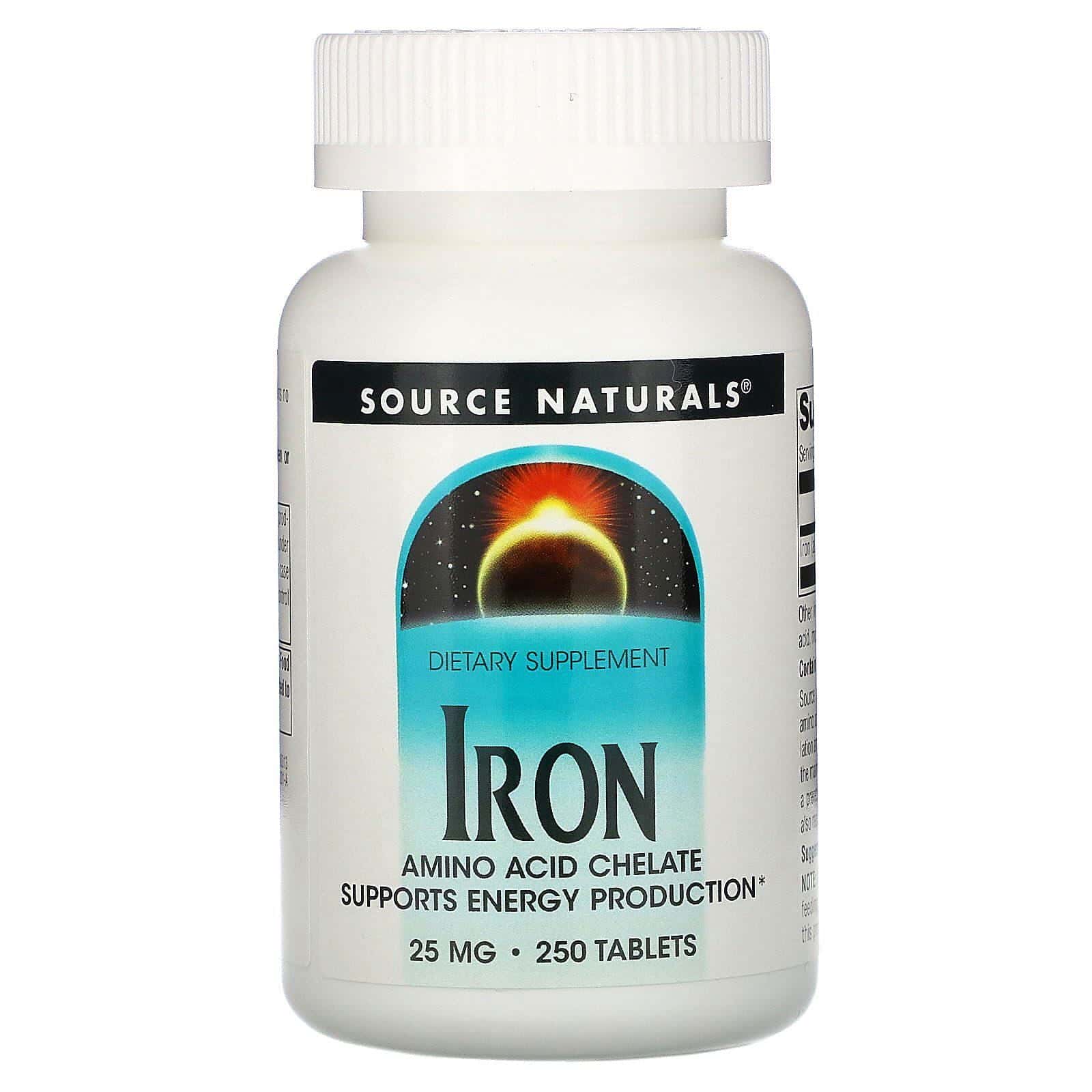Source Naturals, Hierro, 25 mg, 250 comprimidos