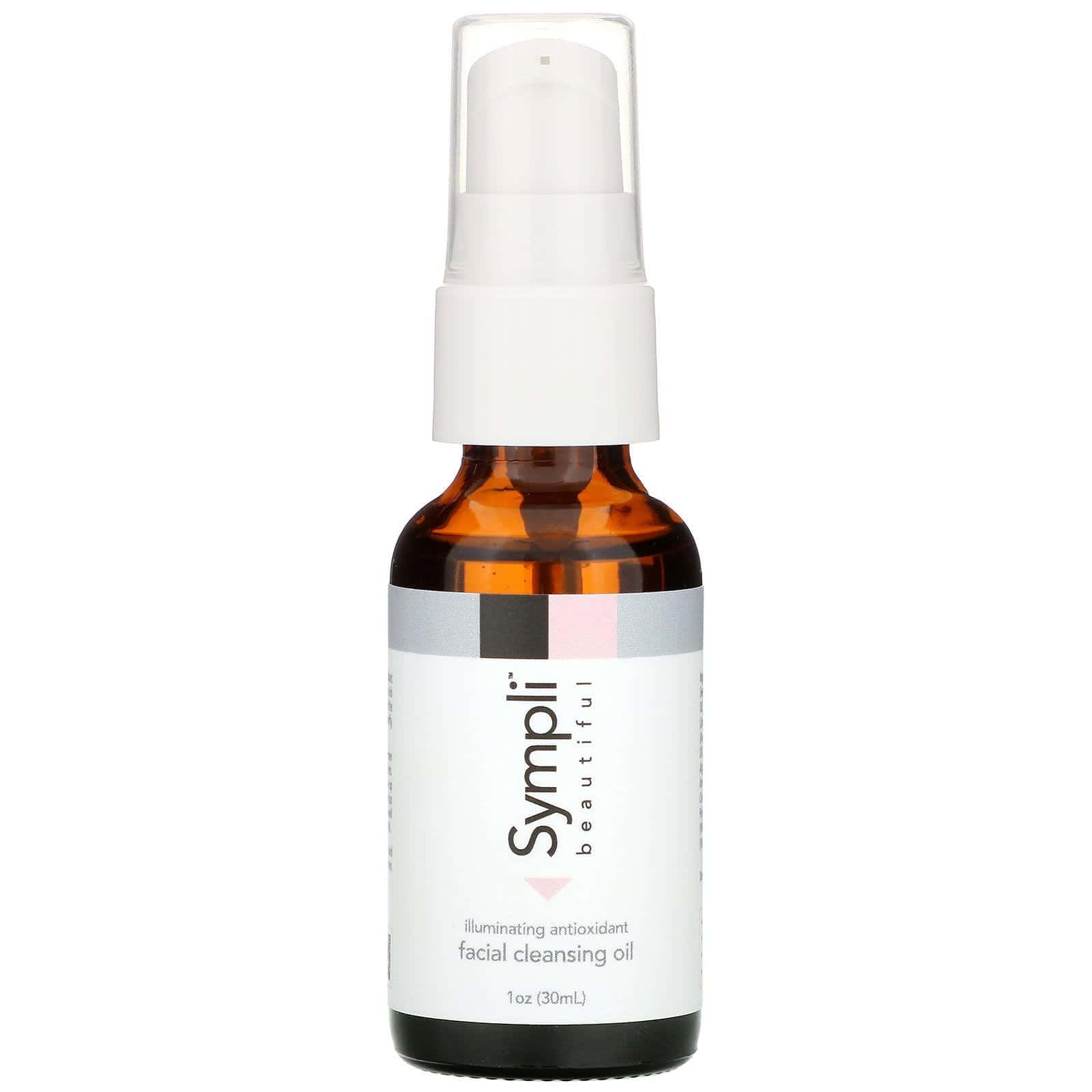 Sympli Beautiful, Aceite de limpieza facial antioxidante e iluminador, 30 ml (1 oz. líq.)