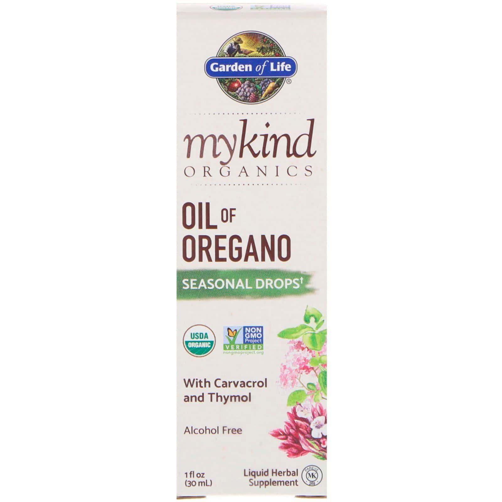 Garden of Life, MyKind, Productos orgánicos, Aceite de orégano, Gotas estacionales, 30 ml (1 oz. líq.)
