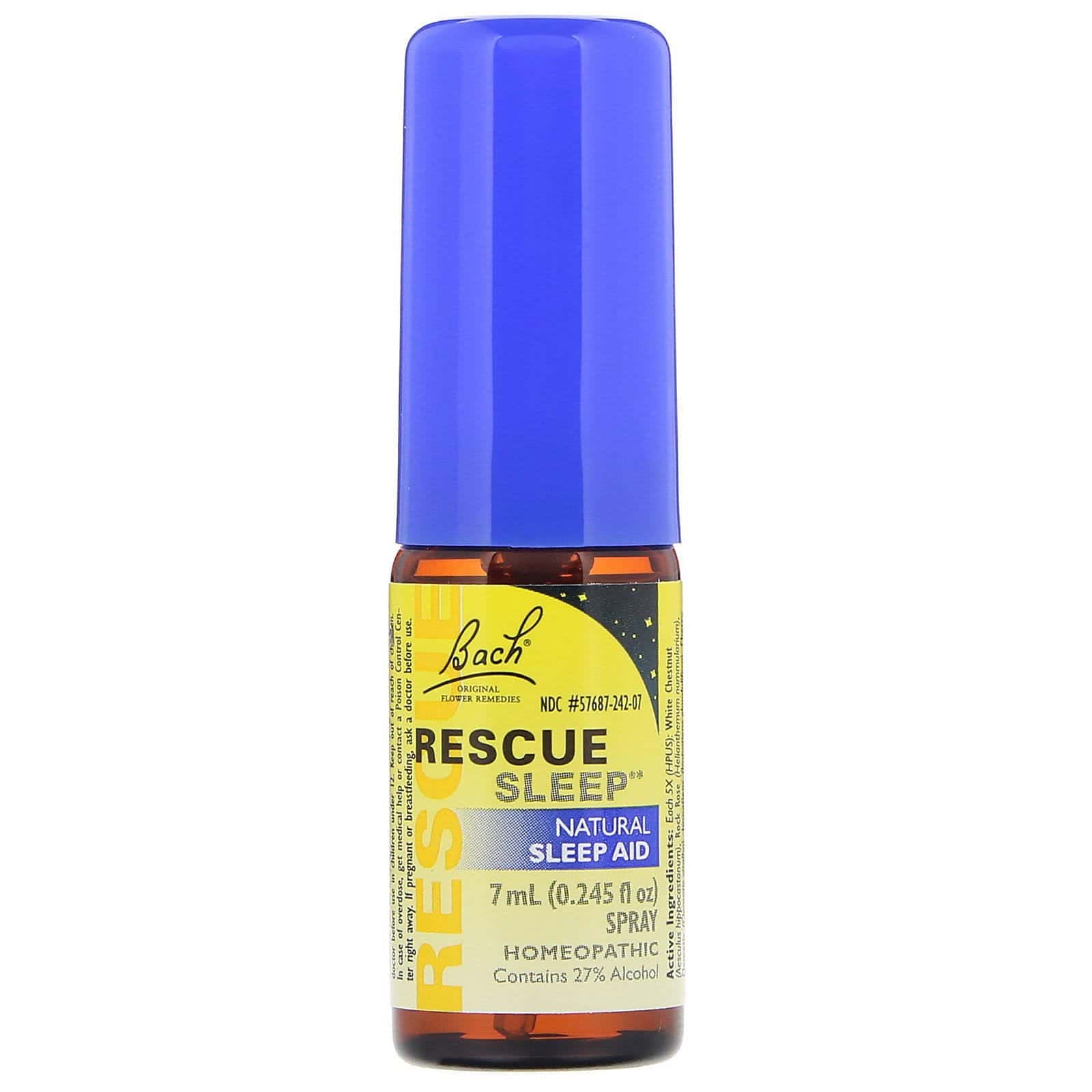 Bach, Original Flower Remedies, Rescue Sleep, Natural Sleep Aid Spray, 0.245 fl oz (7 ml)