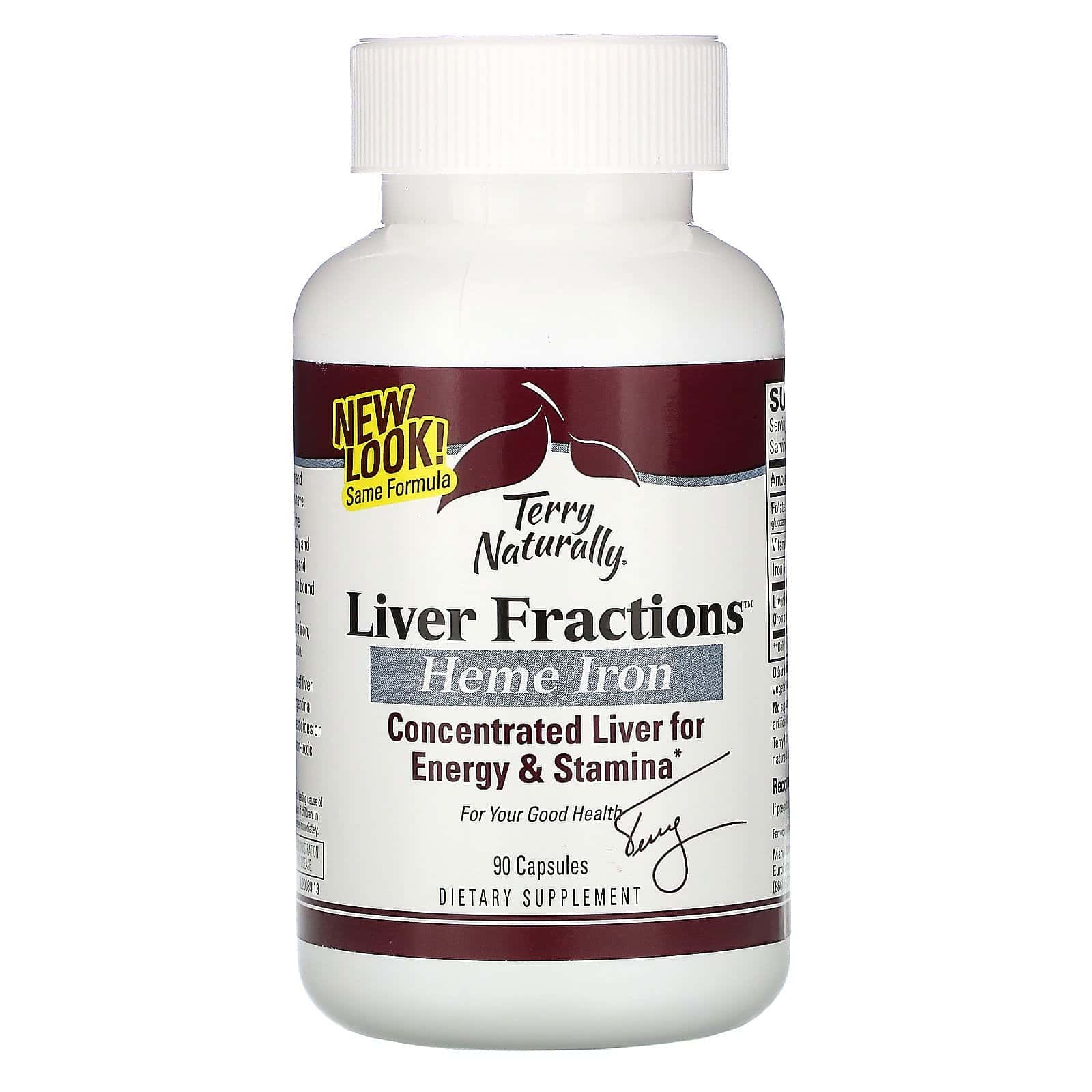 Terry Naturally, Liver Fractions, Suplemento alimentario de hígado, 90 cápsulas