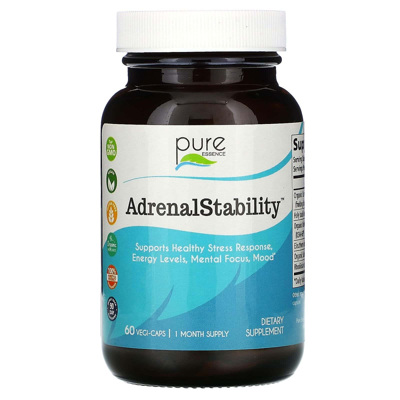 Pure Essence, AdrenalEssence, 60 Cápsulas Vegetales