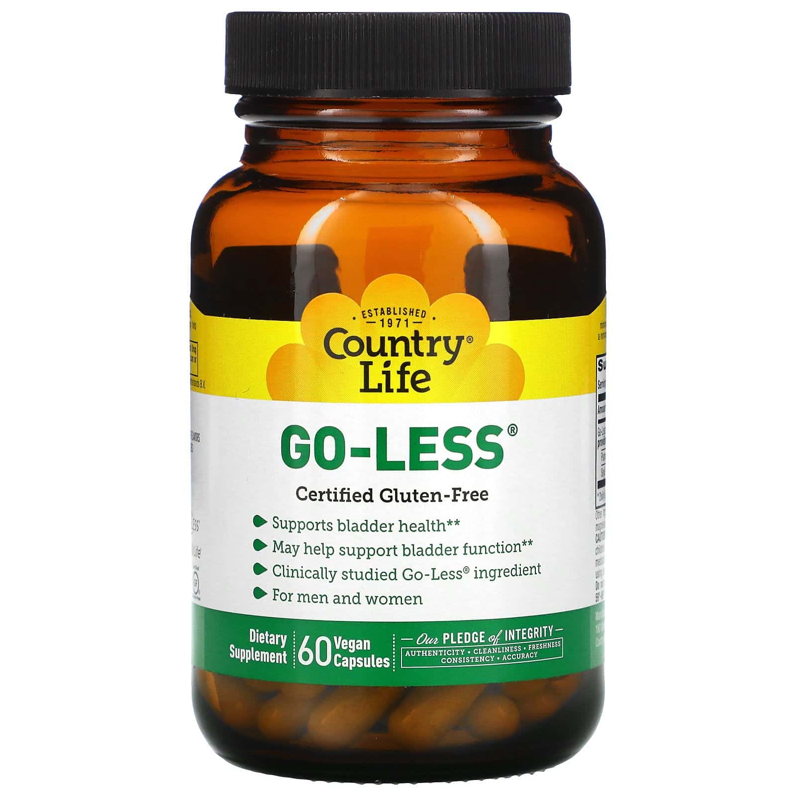 Country Life, Go Less, for Men & Women, Supports Bladder Health, 60 Vegan Capsules