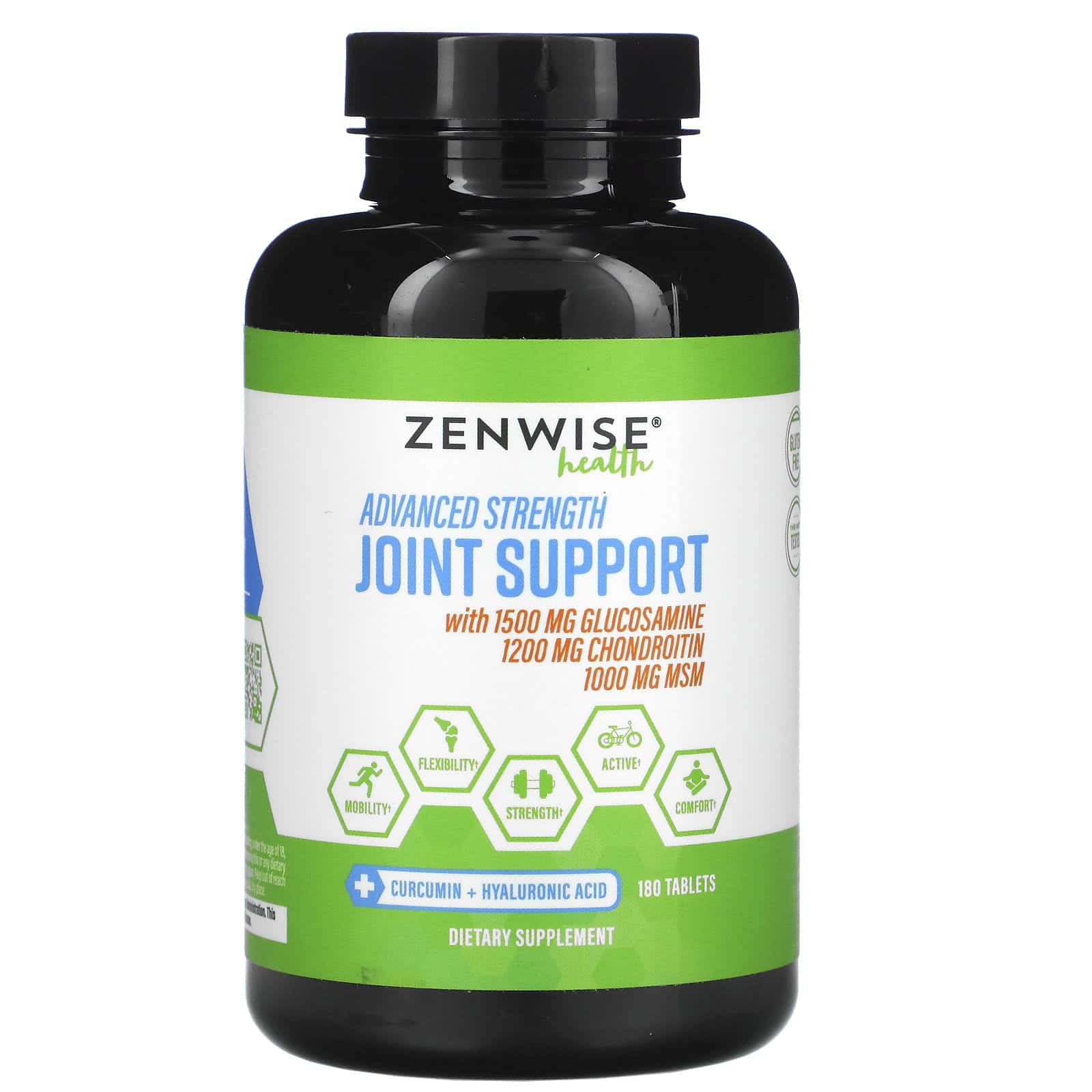Zenwise Health, Apoyo articular de potencia avanzada, 180 tabletas