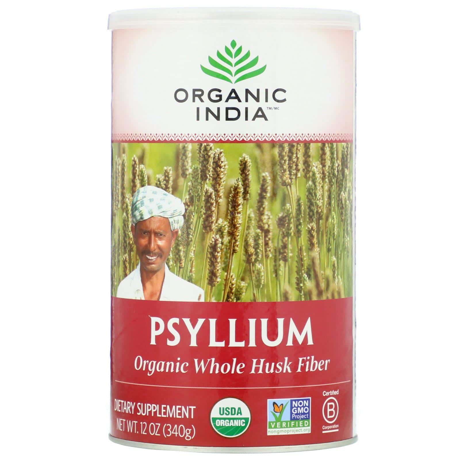 Organic India, Psilio, Fibra de cáscara integral orgánica, 340 g (12 oz)