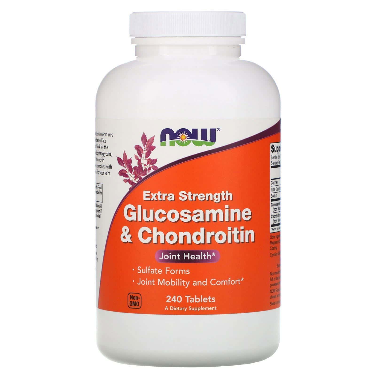 Now Foods, Glucosamina & Condroitina, extra fuerza, 240 tabletas