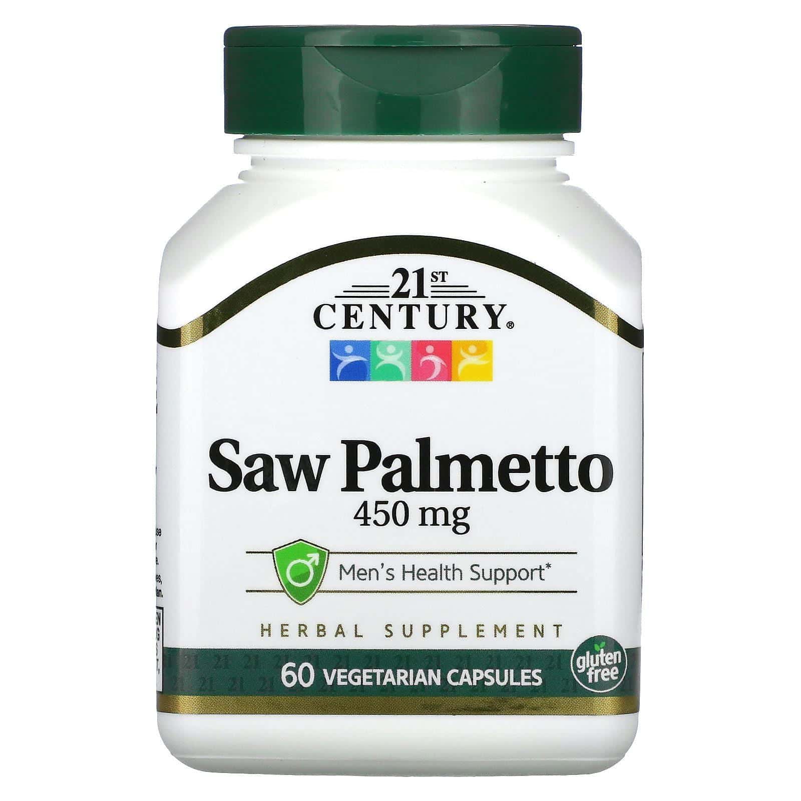 21st Century, Palma enana americana, 450 mg, 60 cápsulas vegetales