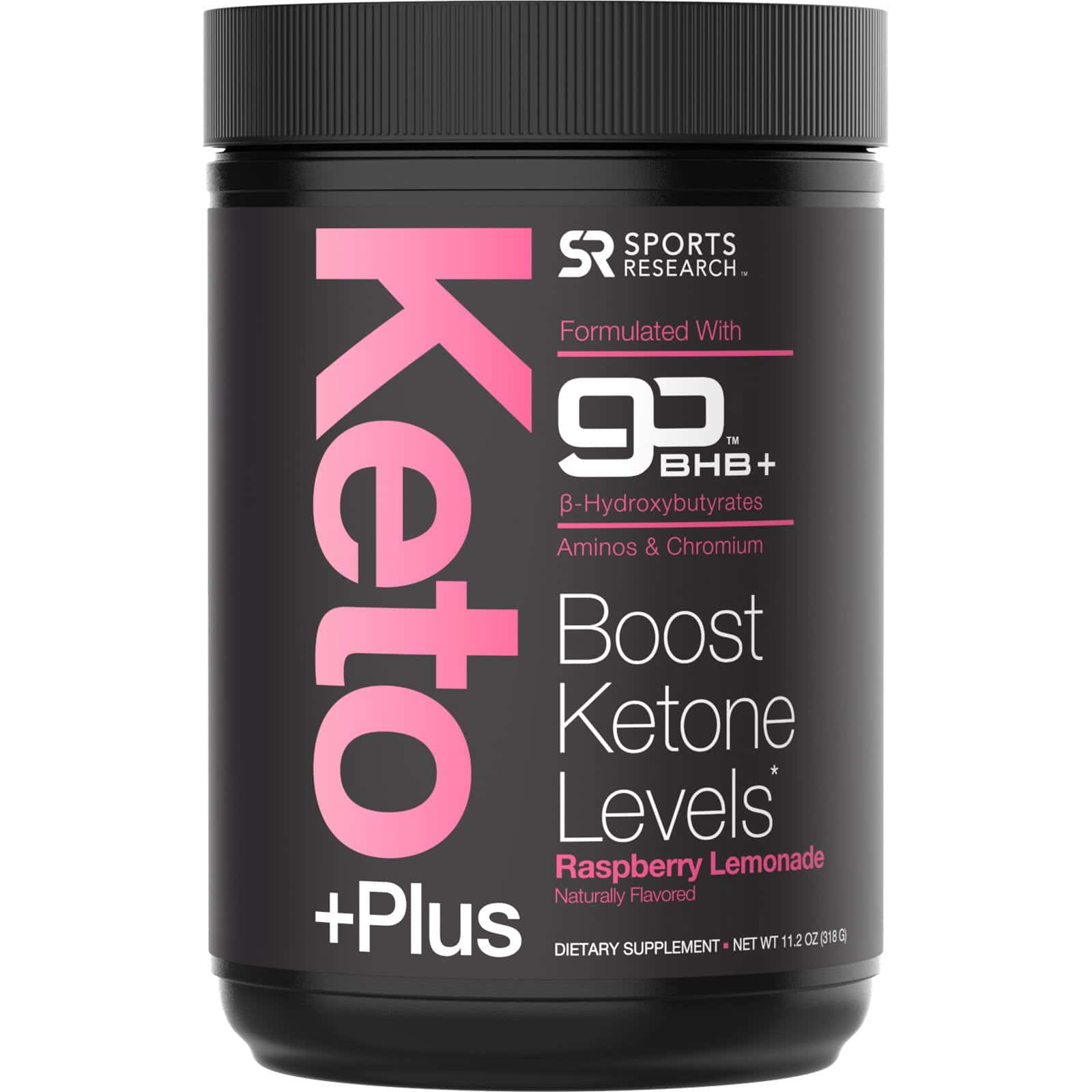 Sports Research, Keto Plus, GO BHB +, limonada de frambuesa, 11.2 oz (318 g)
