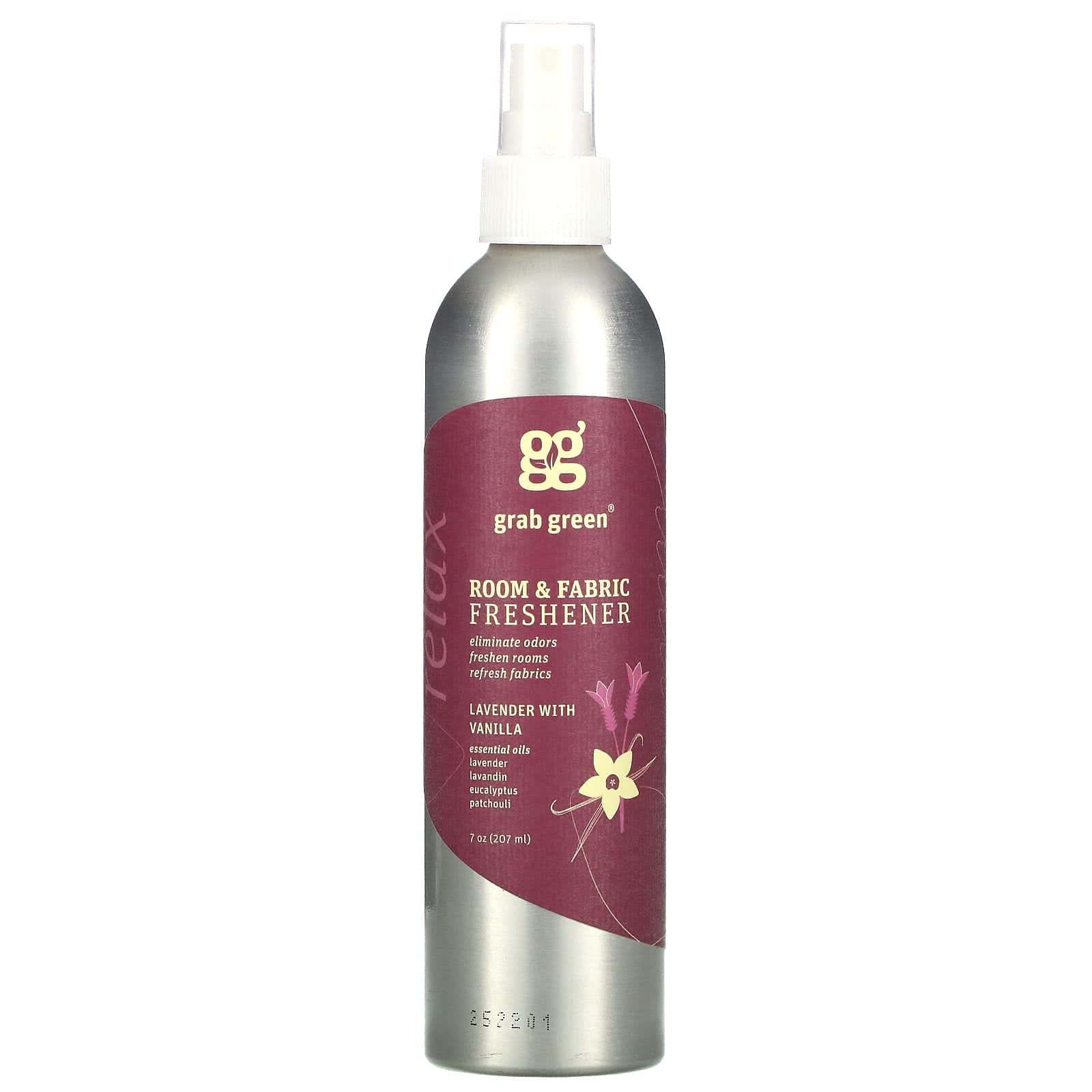 Grab Green, Ambientador de habitaciones y telas, ambientador de lavanda, 20 ml (7 onzas)