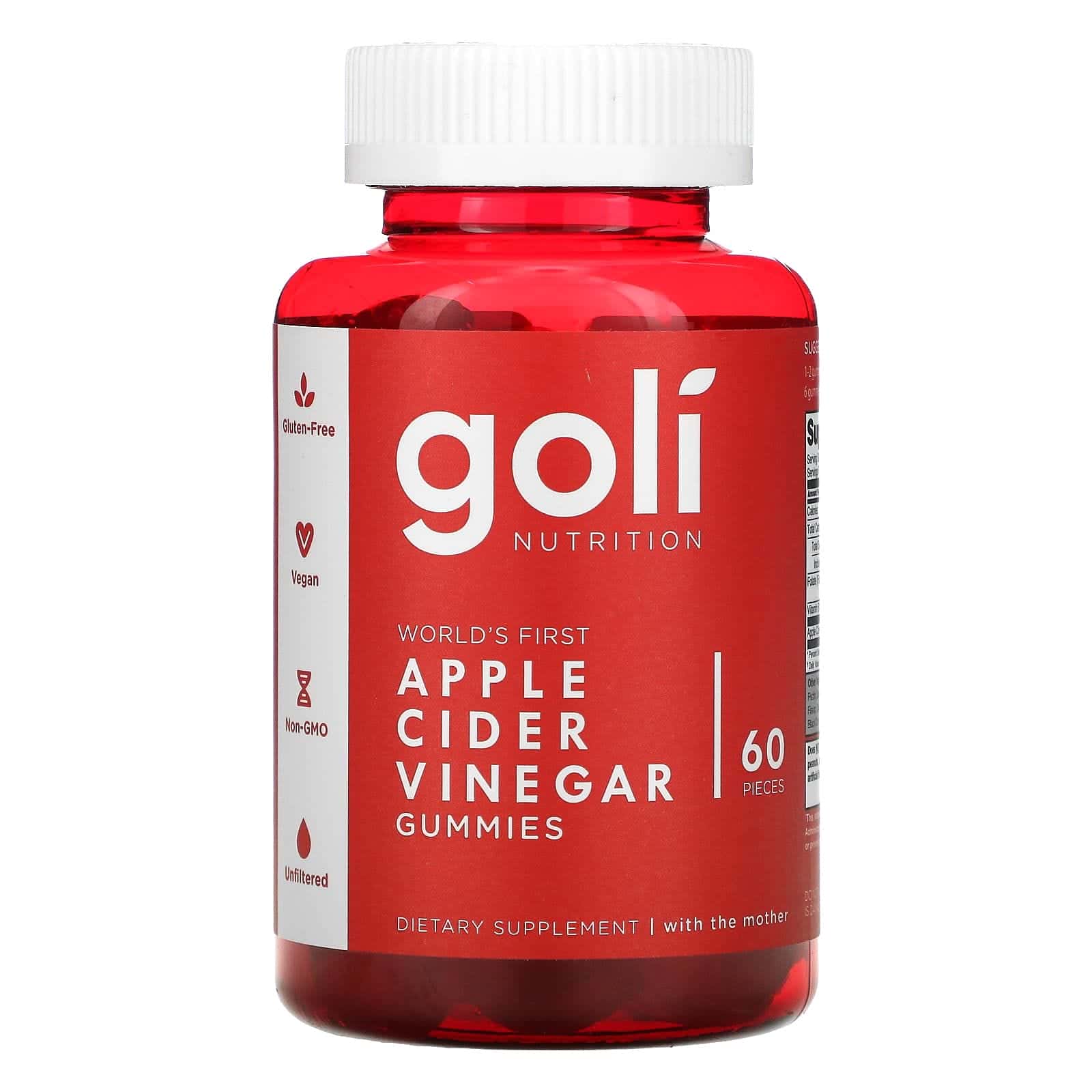 Goli Nutrition, Gomitas de vinagre de sidra de manzana, 60 gomitas