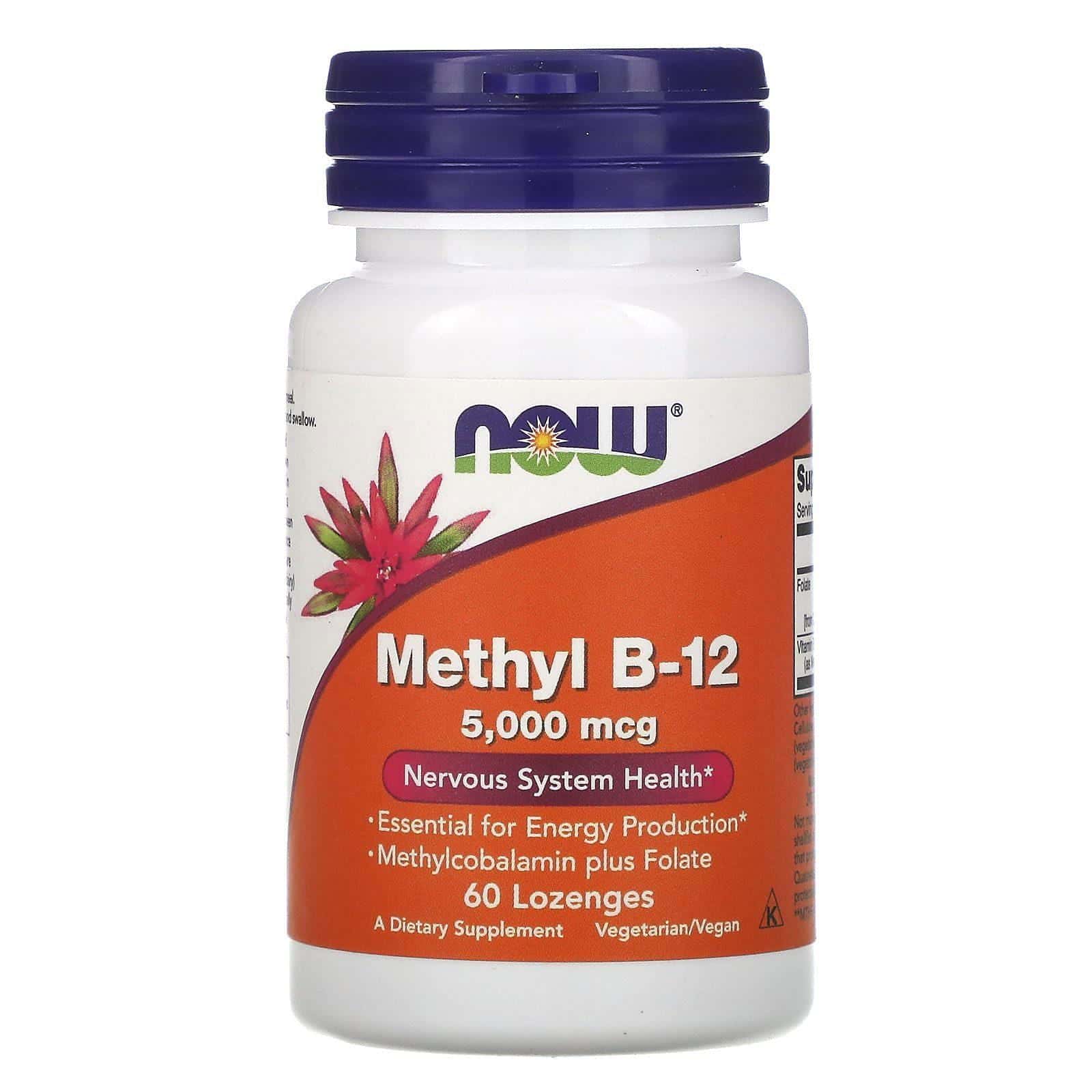 Now Foods, Metil B-12, 5000 mcg, 60 pastillas