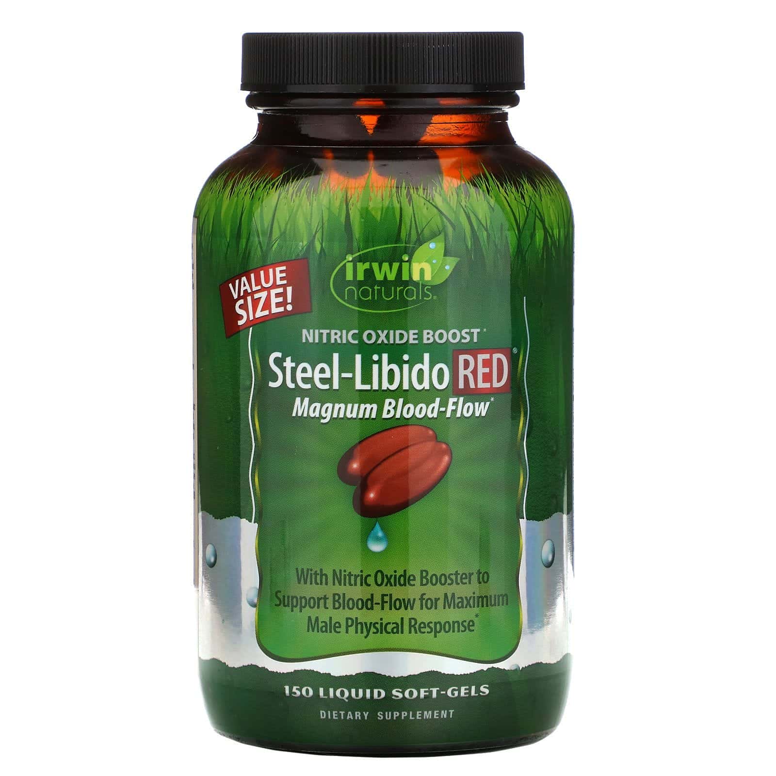 Irwin Naturals, Steel-Libido Red, Magnífico Flujo Sanguíneo, 150 Cápsulas Líquidas Gelificadas
