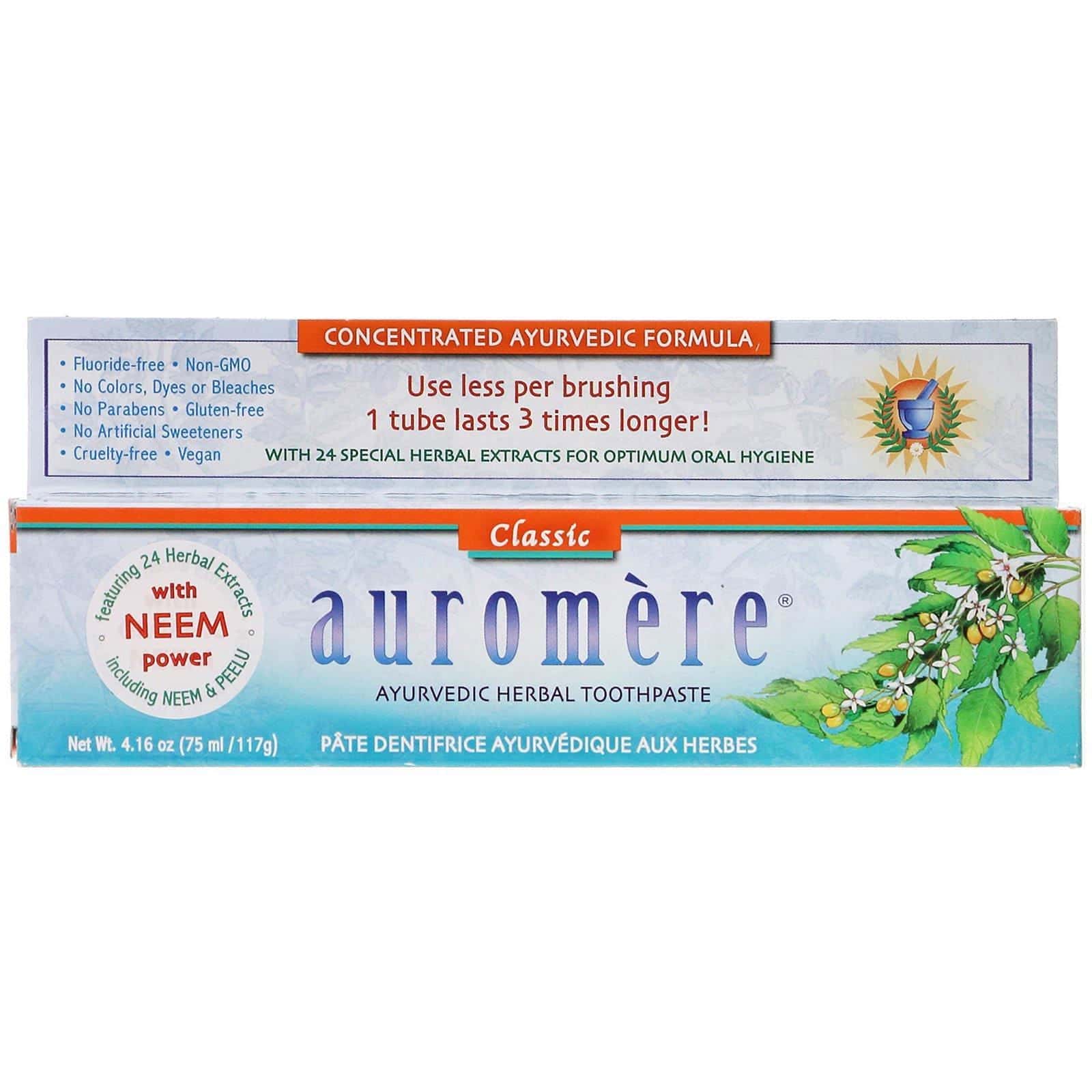 Auromere, Pasta dental herbaria ayurvédica, Clásica, 117 g (4,16 oz)