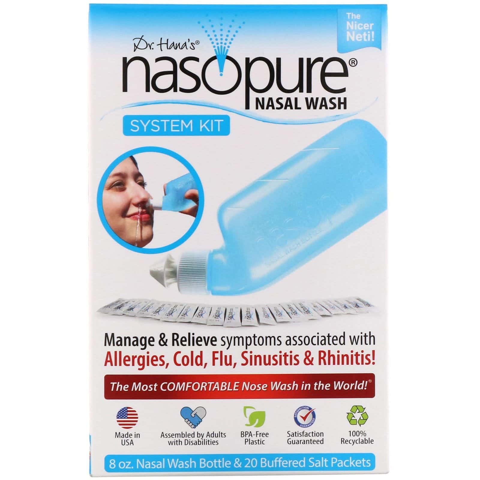 Nasopure, Sistema de lavado nasal, Sistema modular, 1 Estuche