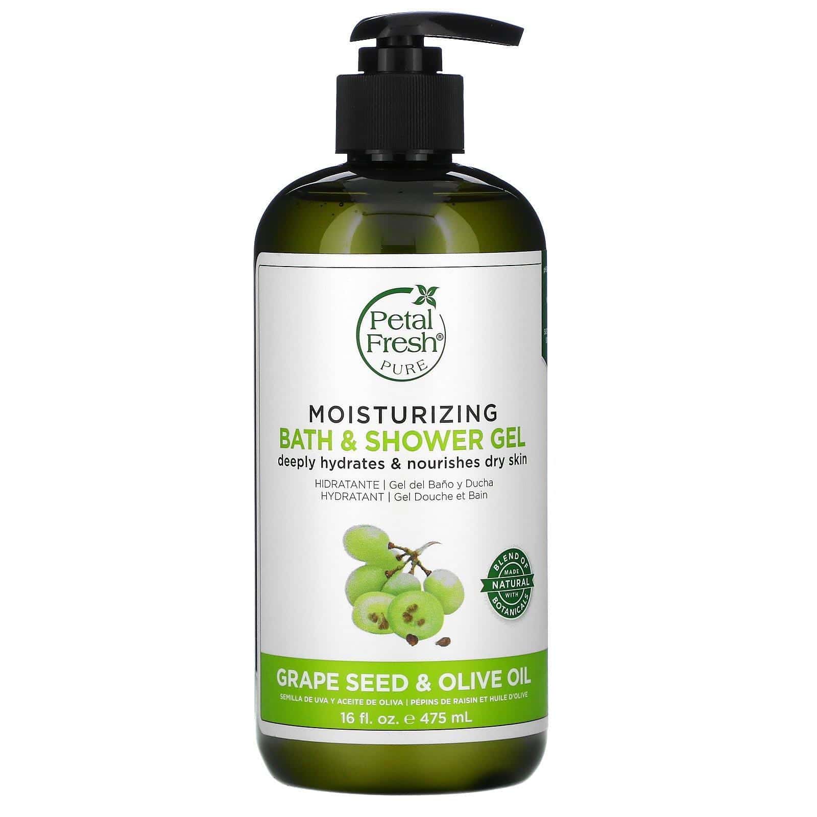 Petal Fresh, Puro, Gel de baño hidratante, Aceite de oliva y semilla de uva, 16 fl oz (475 ml)