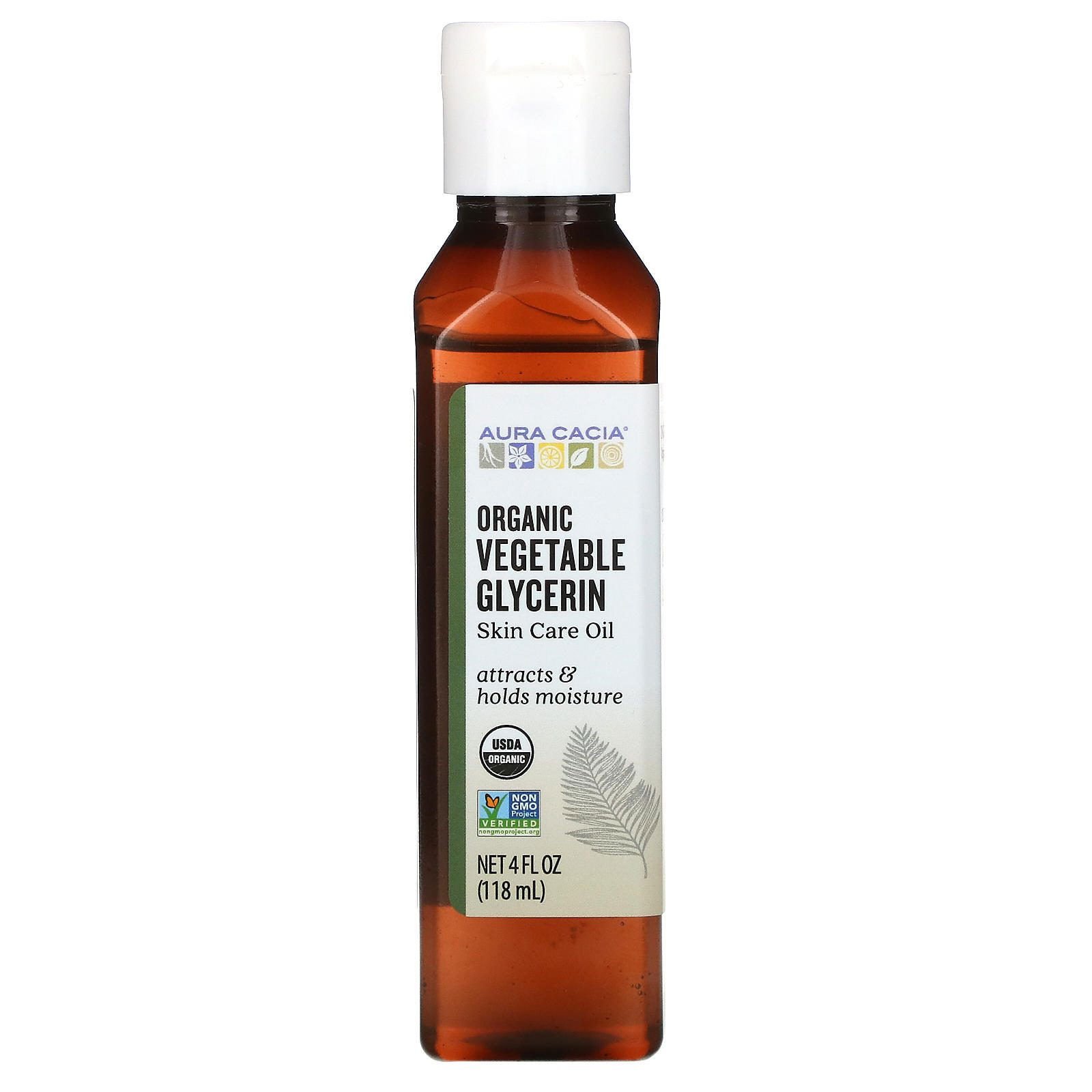 Aura Cacia, Orgánica, Cuidado de la Piel, Glicerina Vegetal, 4 fl oz (118 ml)