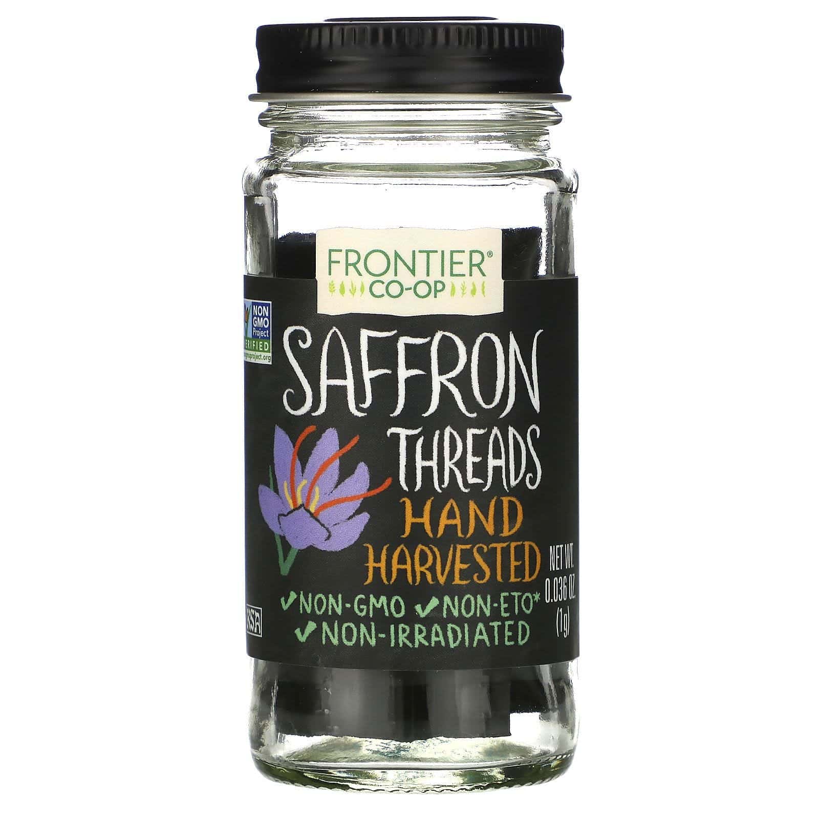 Frontier Natural Products, Azafrán, Hilos, 0.036 oz (1 g)