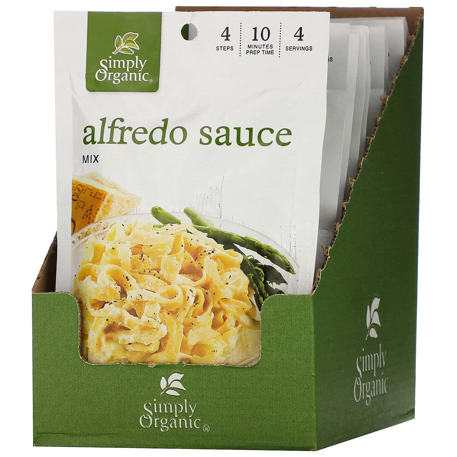 Simply Organic, Mezcla para Salsa Alfredo, 12 Paquetes, 1.48 oz (42 g) c/u