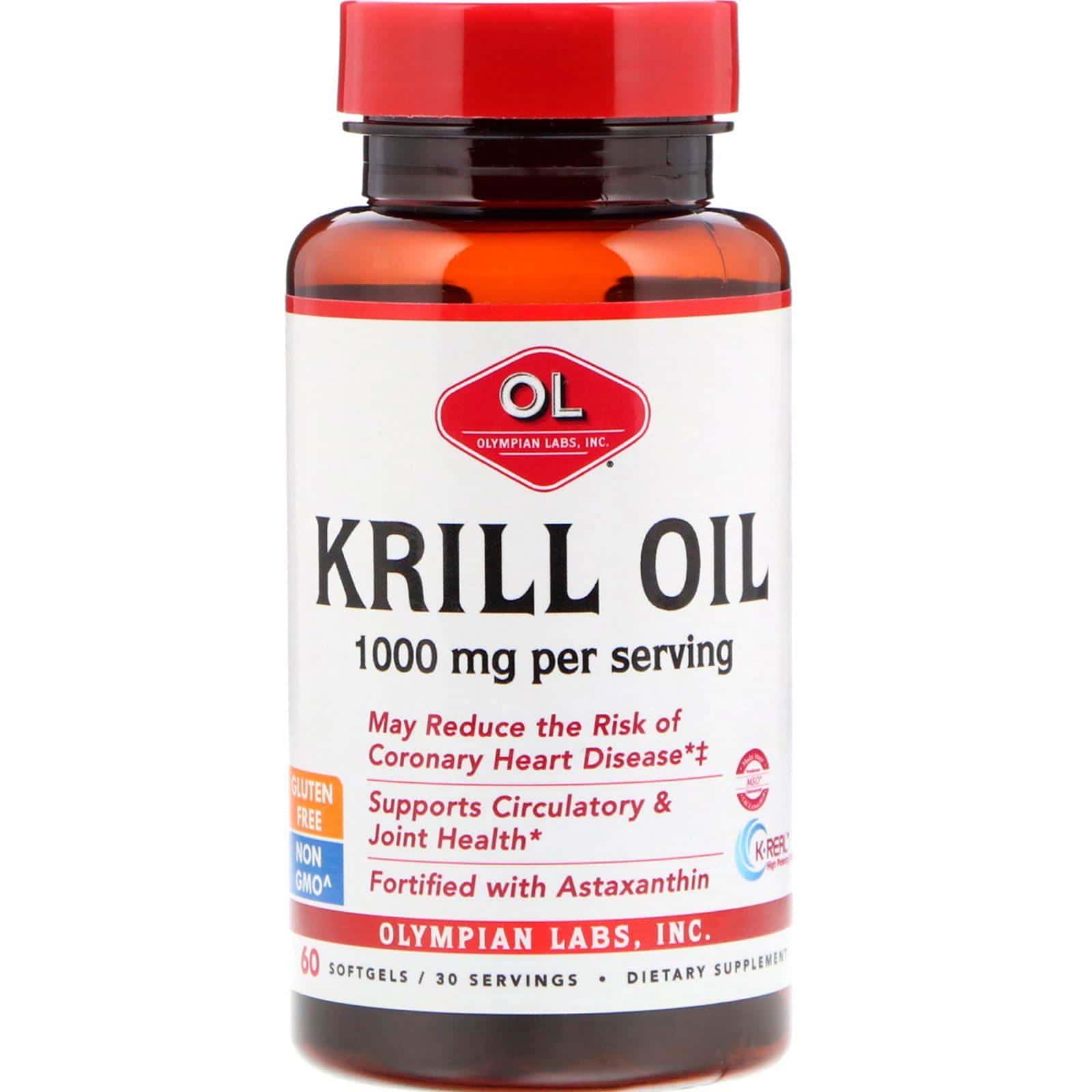 Olympian Labs, Aceite de Krill, 1000 mg, 60 Cápsulas Gelificadas