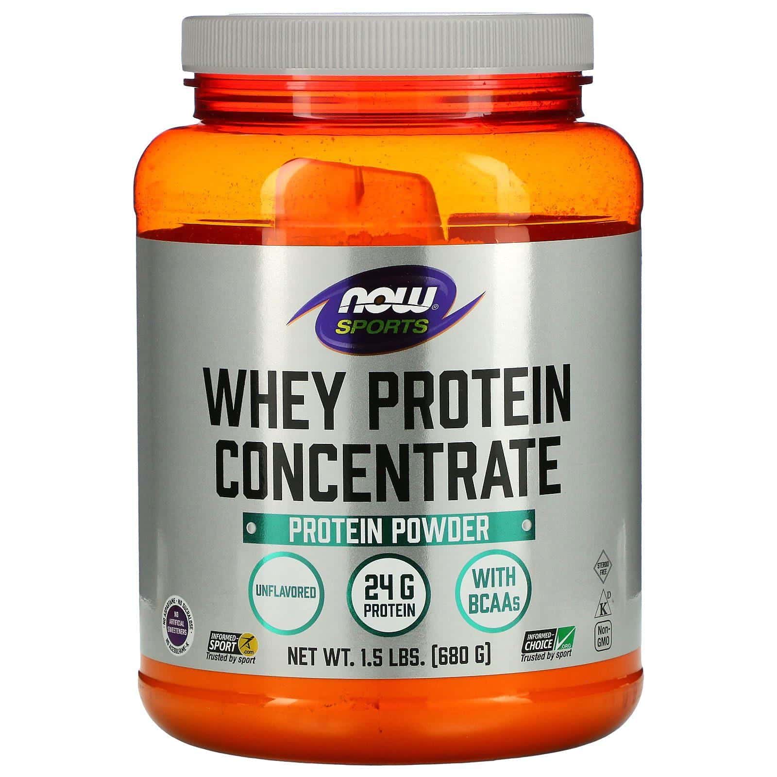 Now Foods, Sports, Concentrado de Proteína de Suero, Natural Sin Sabor, 1.5 lbs (680 g)