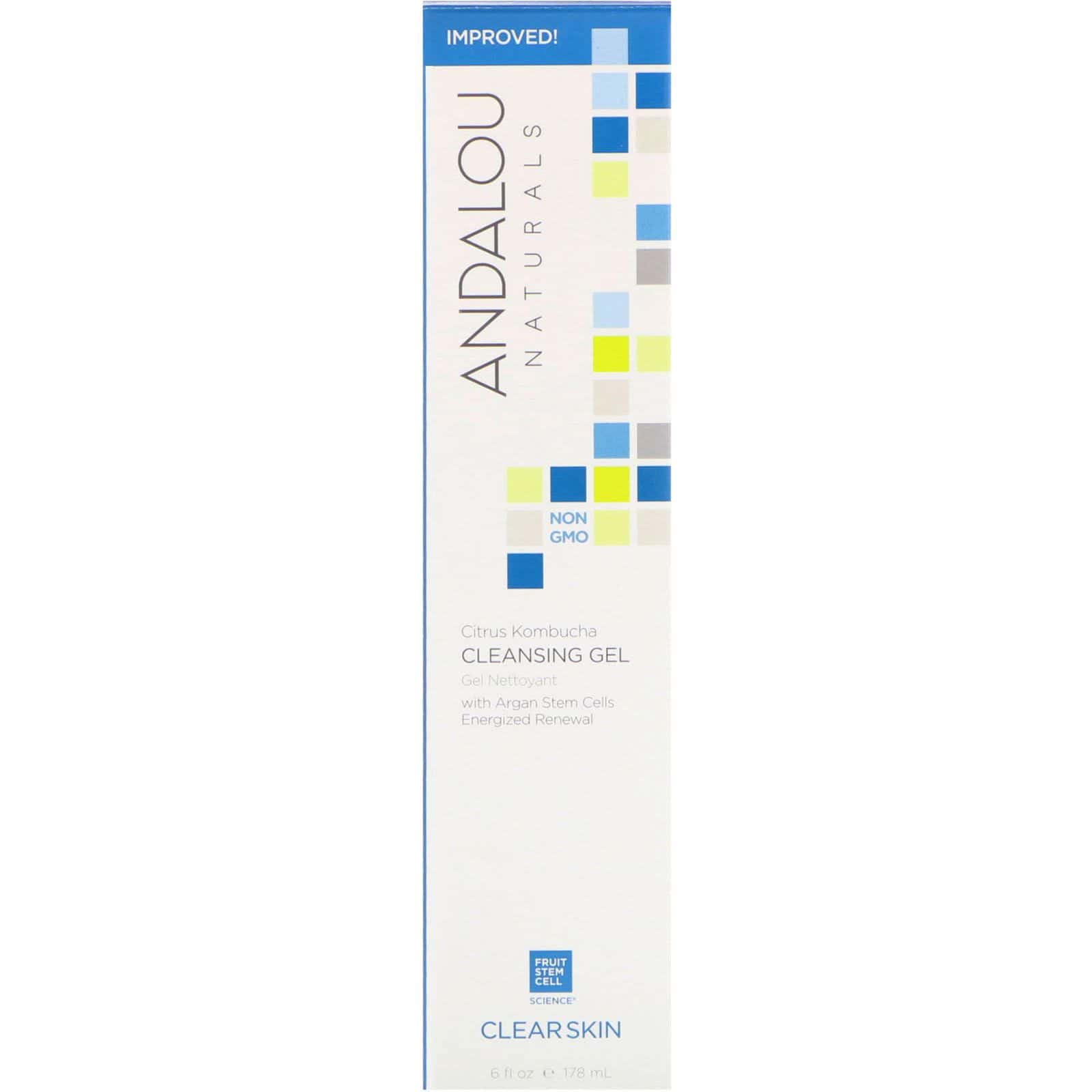 Andalou Naturals, Gel limpiador, Citrus Kombucha, piel clara, 6 oz (178 ml)