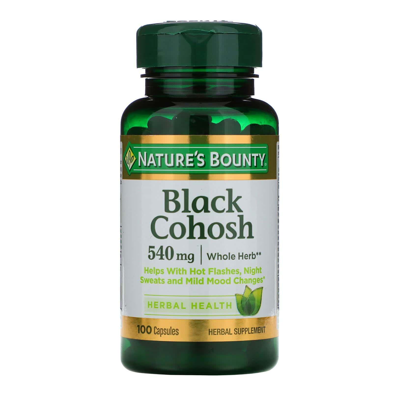 Nature's Bounty, Cohosh negro, 540 mg, 100 cápsulas