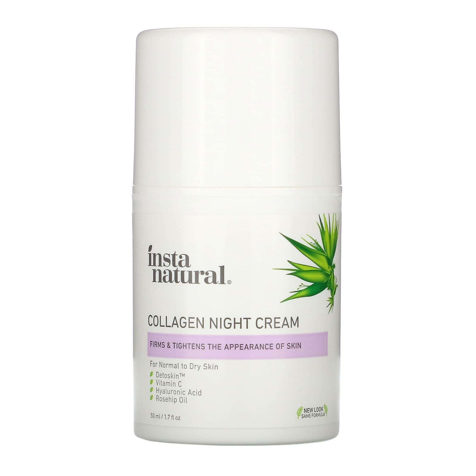 InstaNatural, Crema nocturna con colágeno, 1.7 oz fl (50 ml)