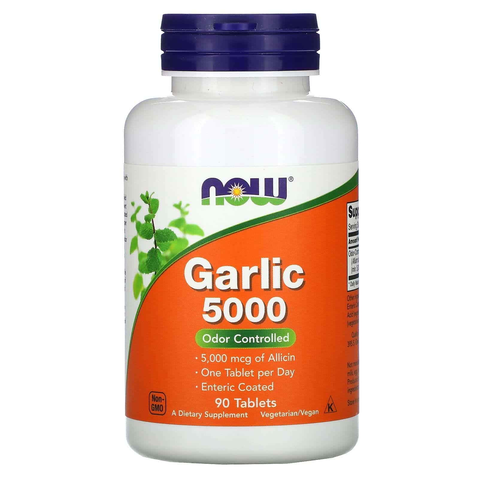 NOW Foods, Ajo 5000, Suplemento alimentario, 90 comprimidos