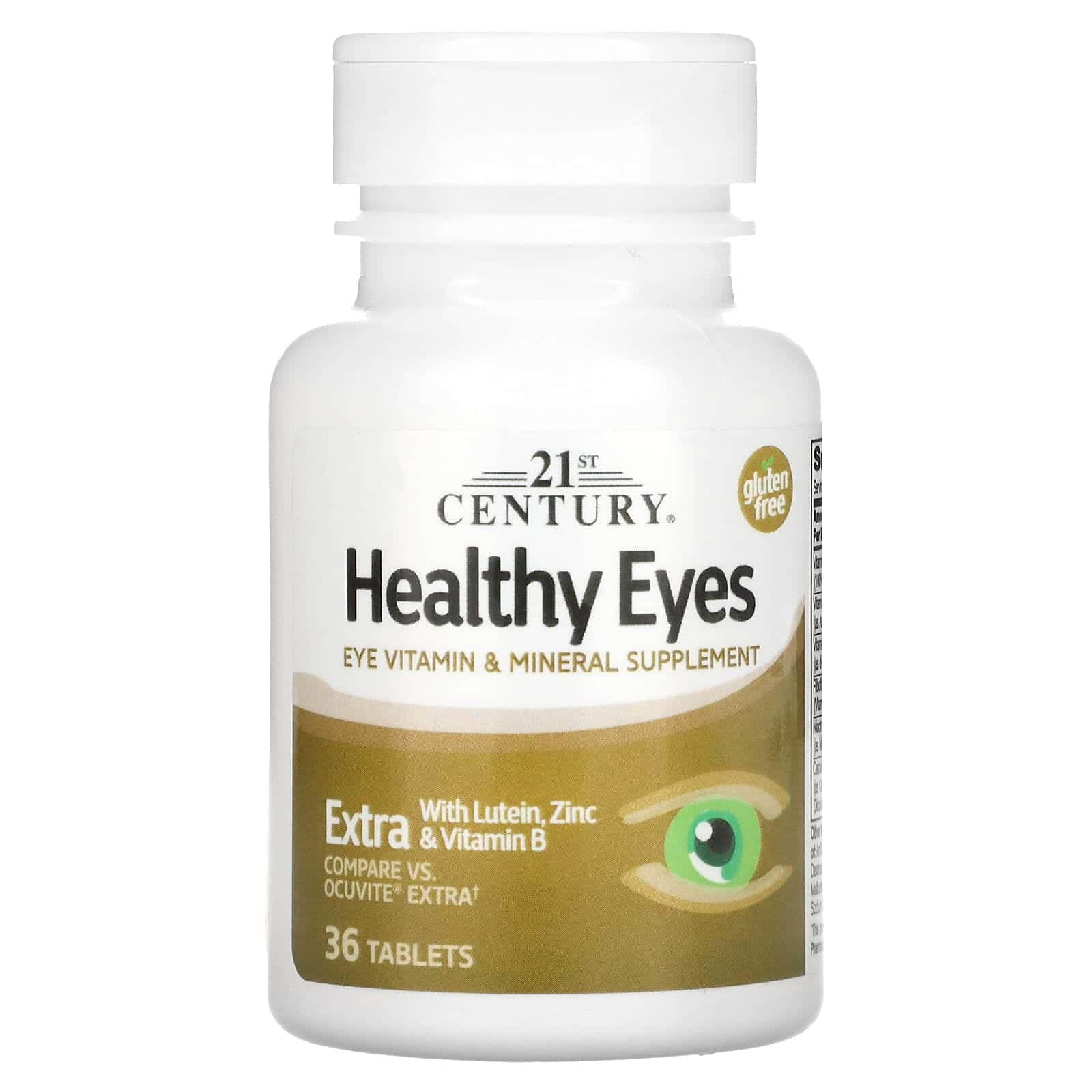 21st Century, Ojos saludables, Fórmula extra con luteína, zinc y vitamina B, 36 comprimidos