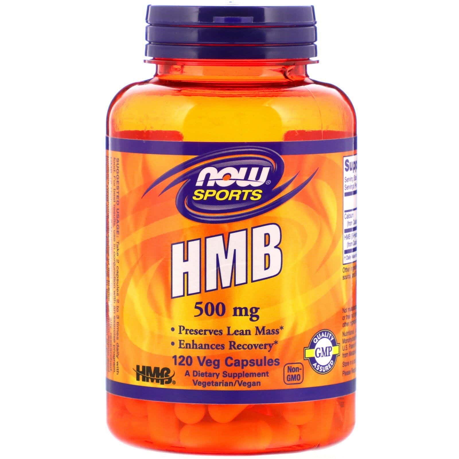 Now Foods, HMB, recuperación deportiva, 500 mg, 120 cápsulas vegetarianas