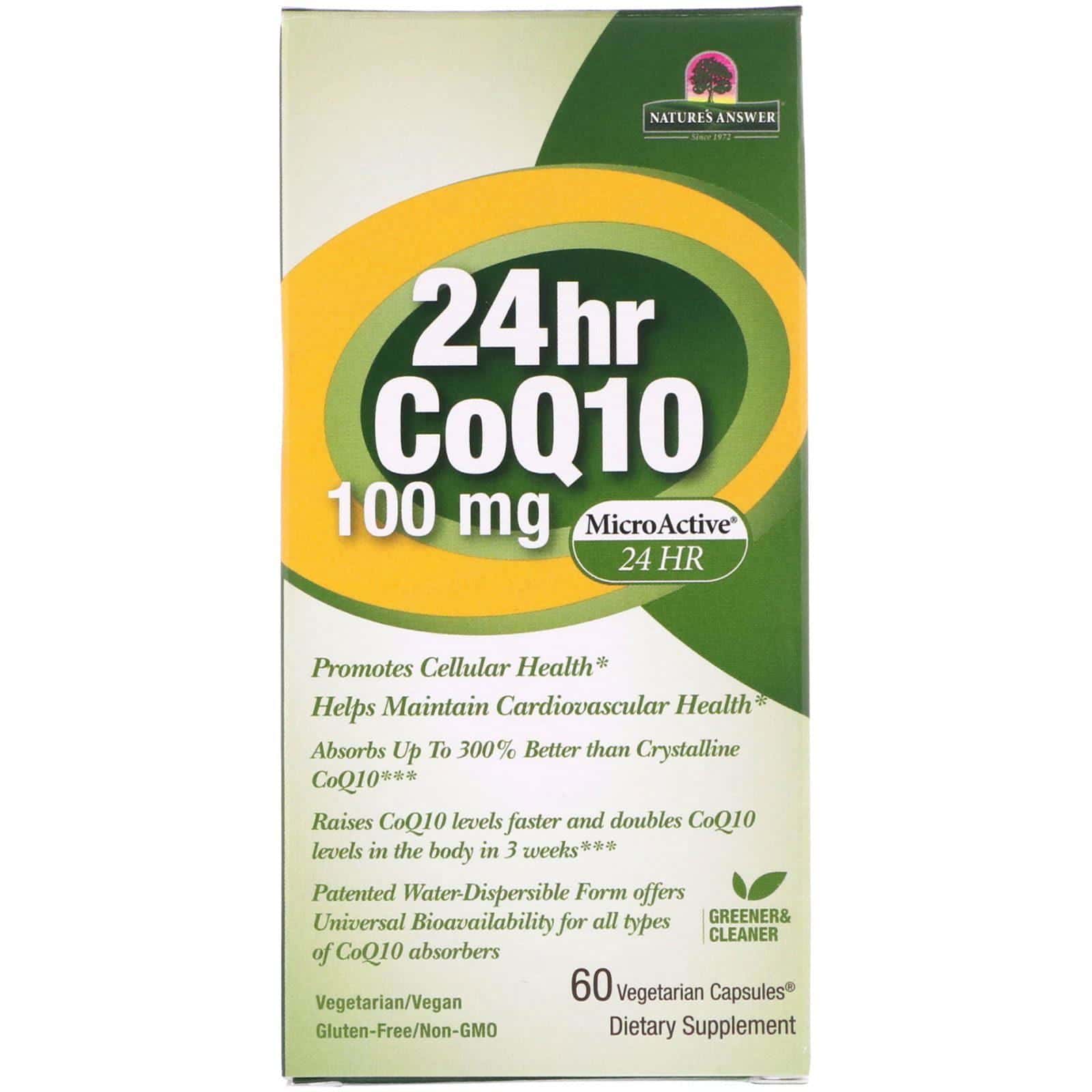 Genceutic Naturals, 24hr CoQ10, 100 mg, 60 Cápsulas Vegetales