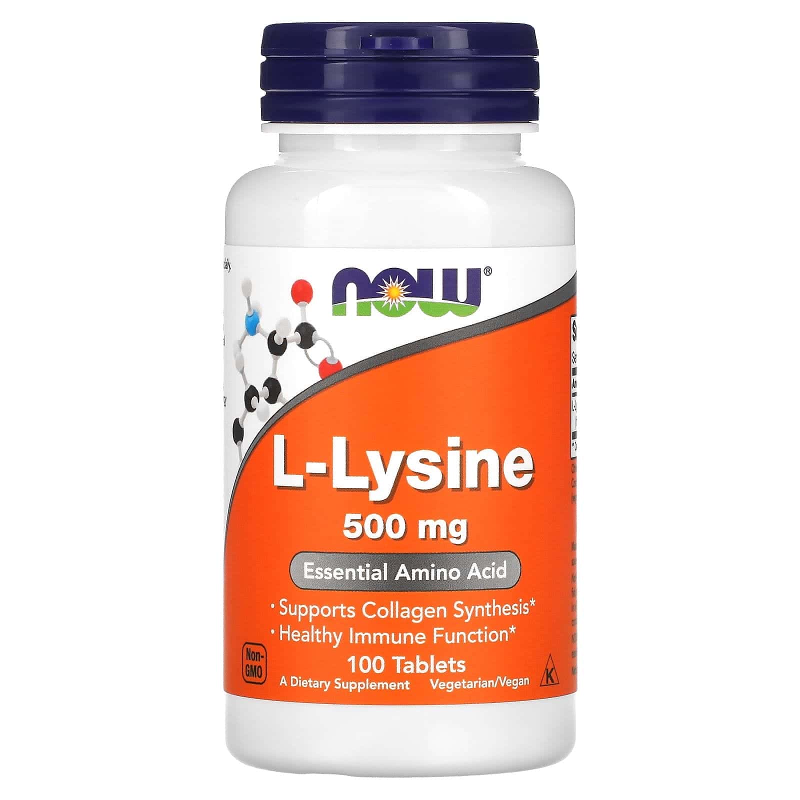 NOW Foods, L-lisina, 500 mg, 100 comprimidos