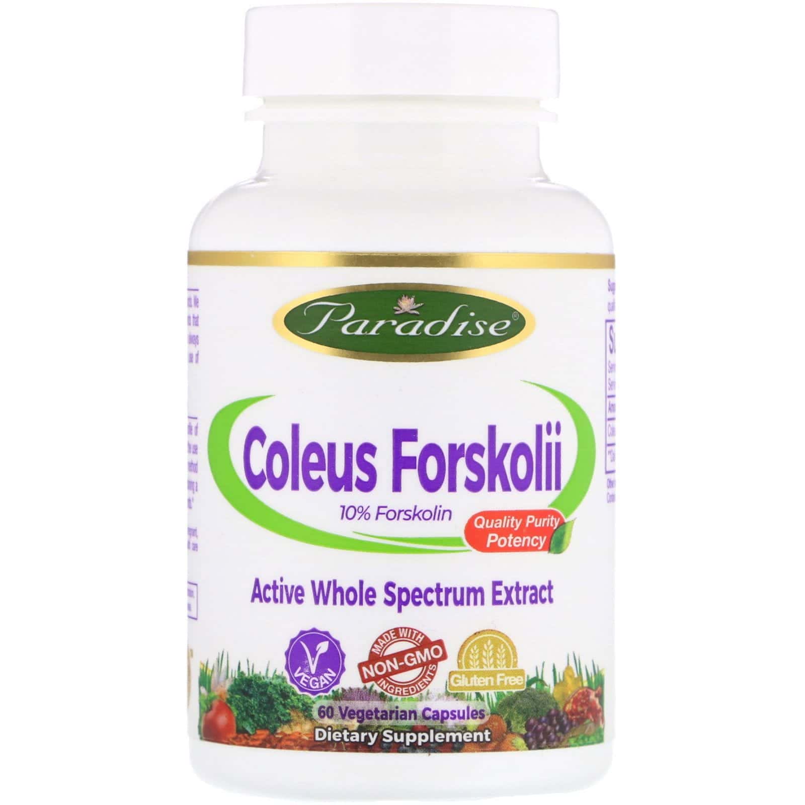 Paradise Herbs, Coleo forskolii, 60 cápsulas vegetales