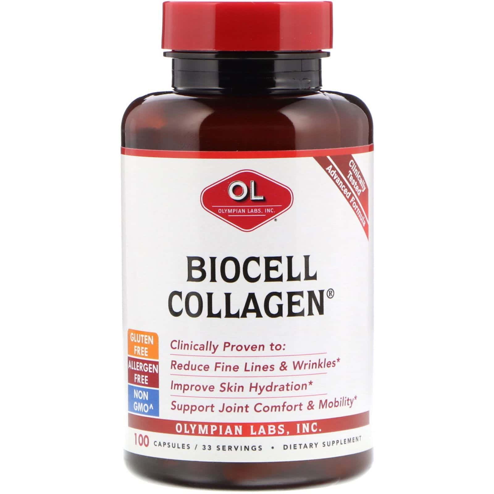 Olympian Labs, BioCell Colágeno, 100 Cápsulas