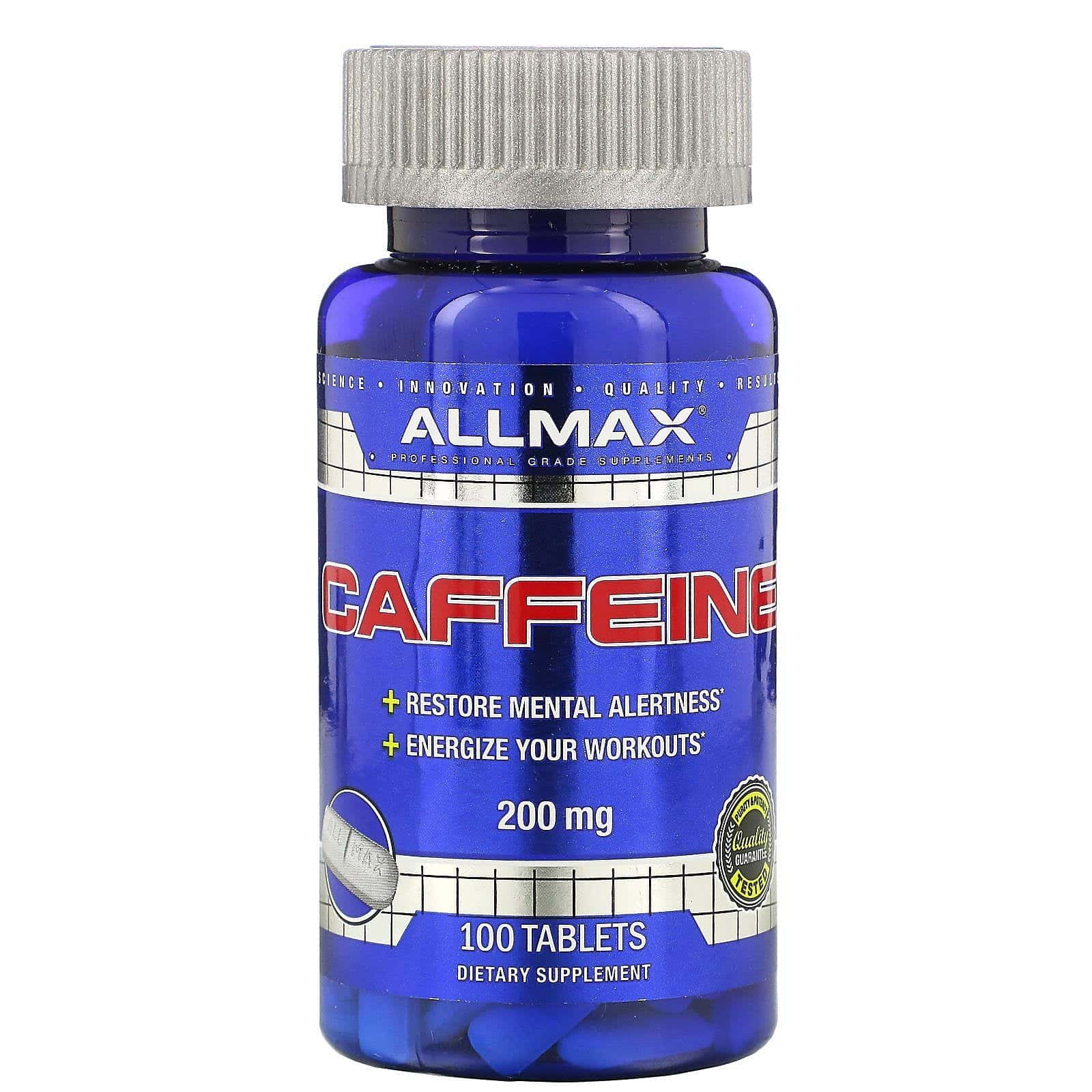 ALLMAX Nutrition, Cafeína, 200 mg, 100 comprimidos