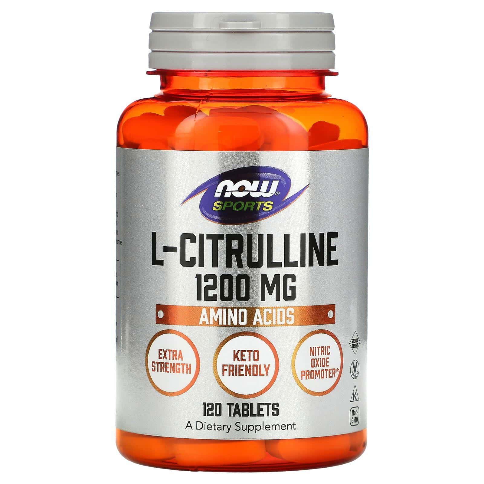 Now Foods, L-citrulina, 1200 mg, 120 tabletas