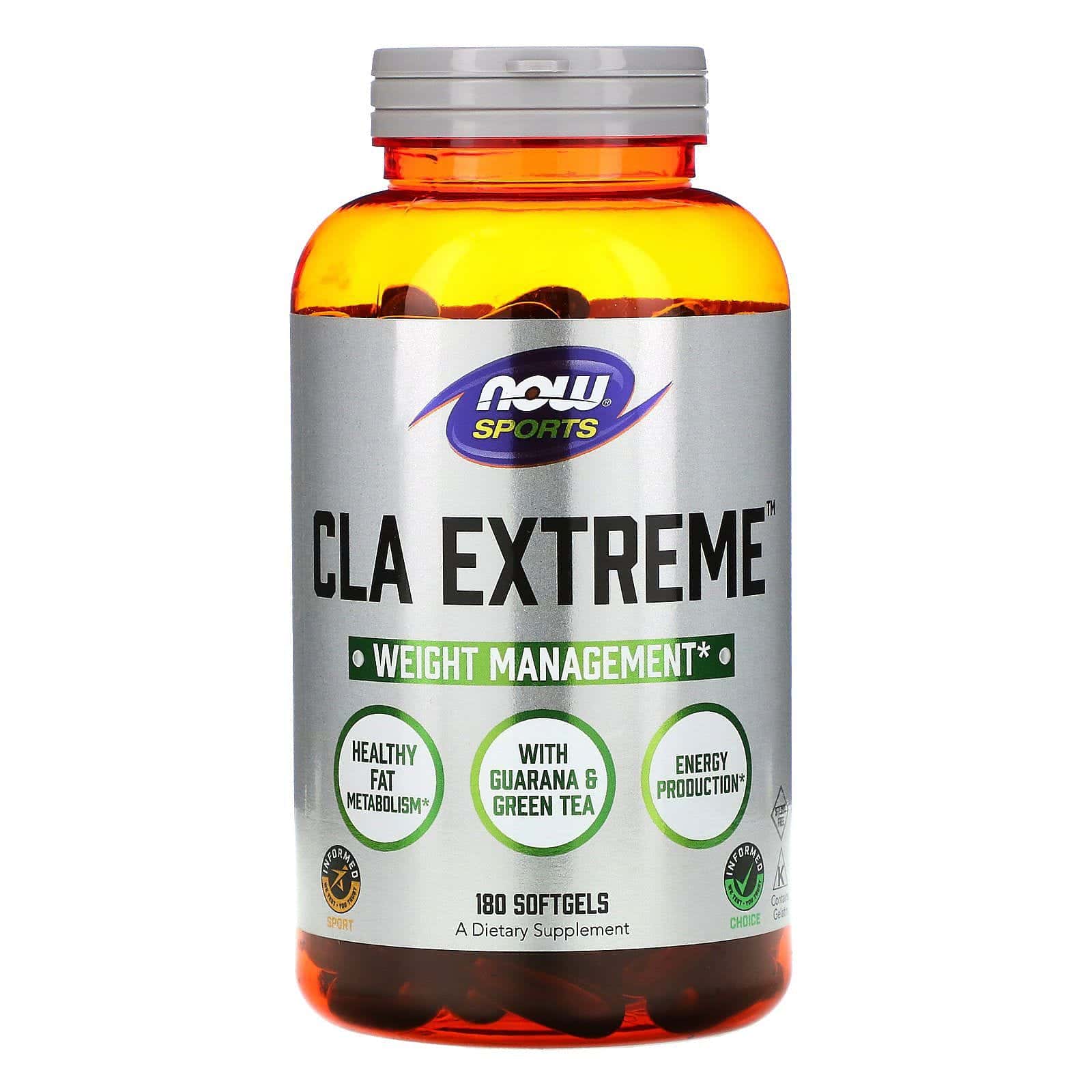 Now Foods, Deportes, CLA Extreme, 180 cápsulas blandas