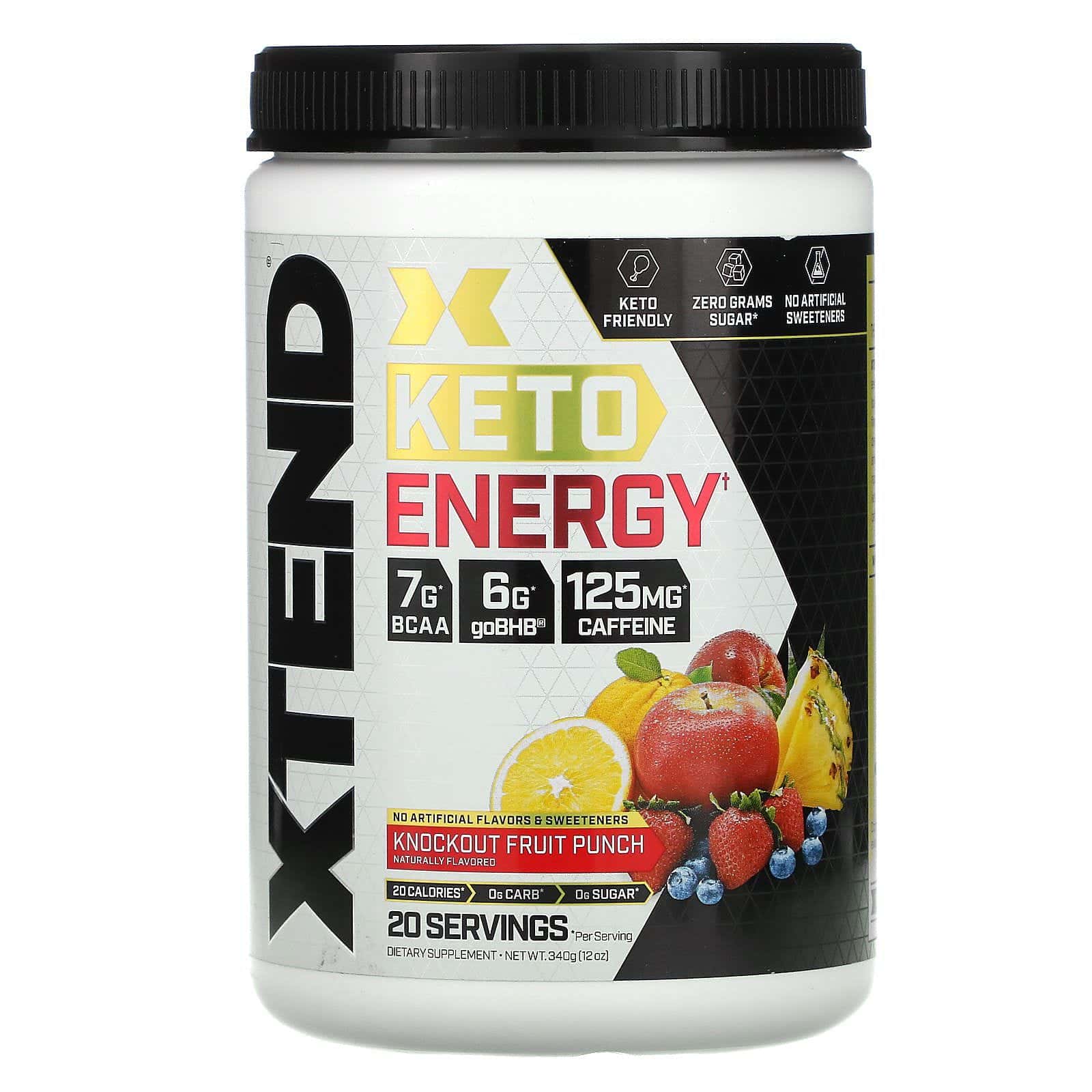 Xtend, Energía cetogénica, Poderoso ponche de frutas, 340 g (12 oz)