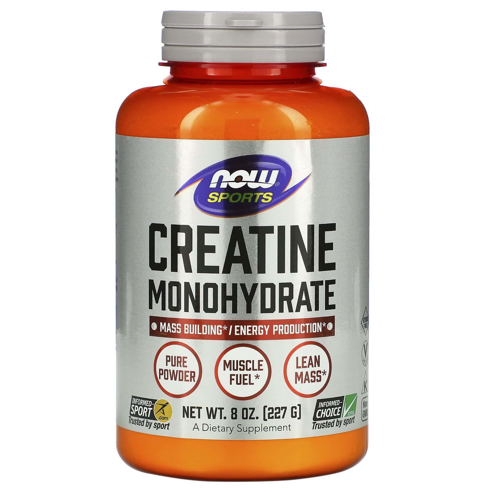 Now Foods, Deportes, monohidrato de creatina, polvo puro, 8 oz (227 g)