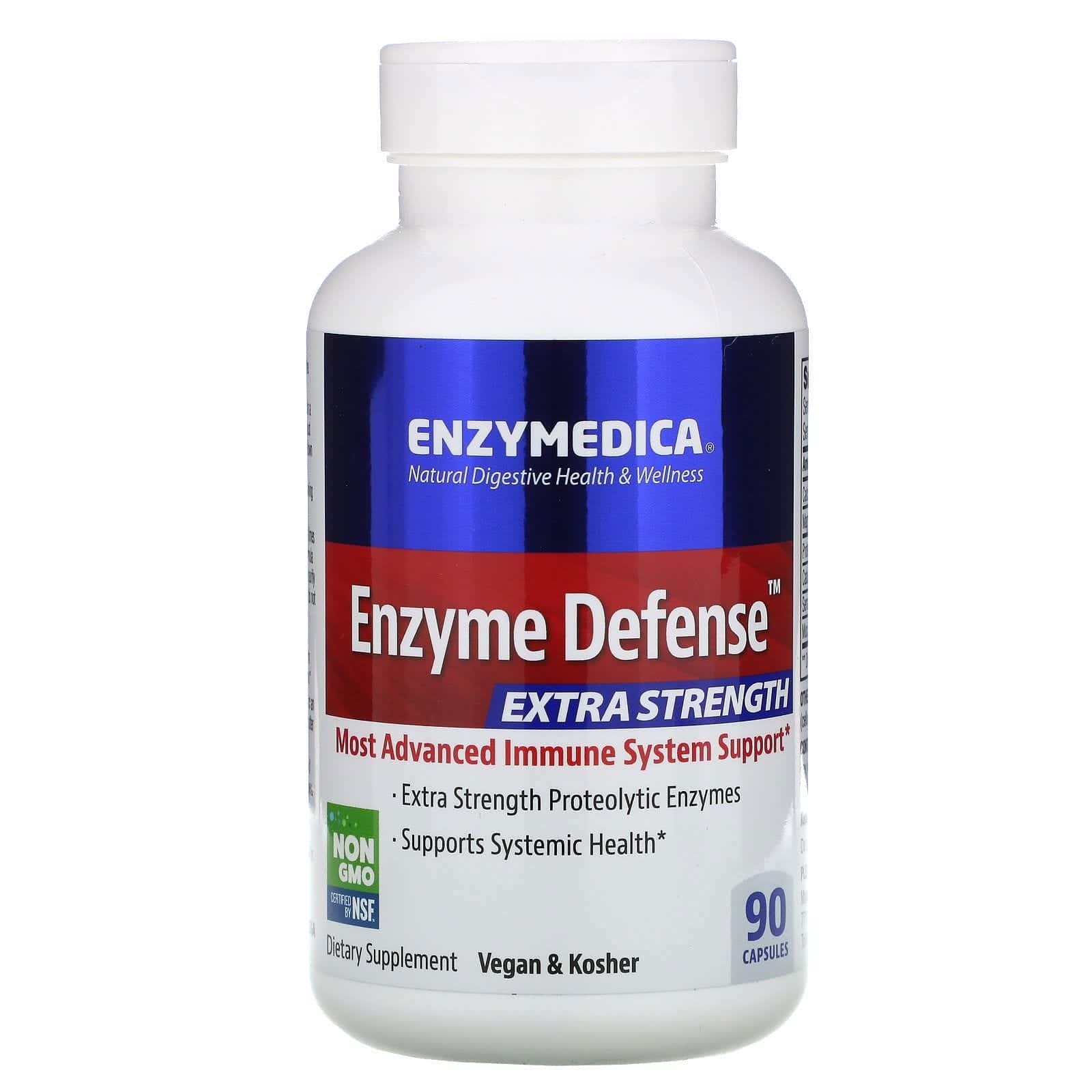 Enzymedica, Enzyme Defense, extra fuerza, 90 cápsulas