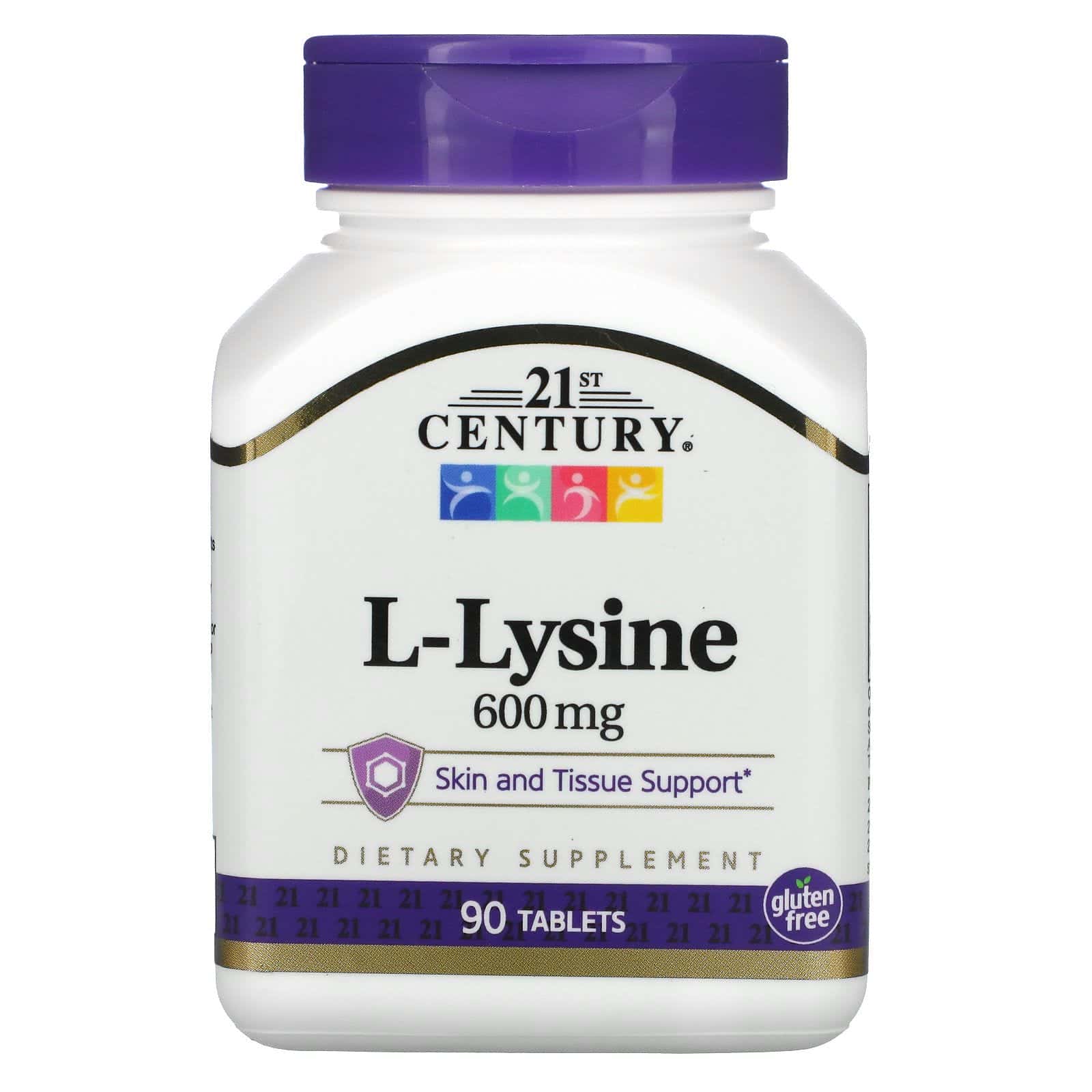 21st Century, L-Lisina, 600 mg, 90 pastillas