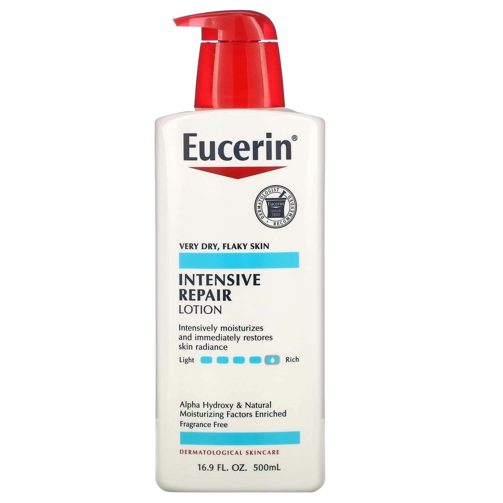 Eucerin, Reparación intensiva, loción enriquecedora, sin perfume, 16,9 oz líquidas (500 ml)