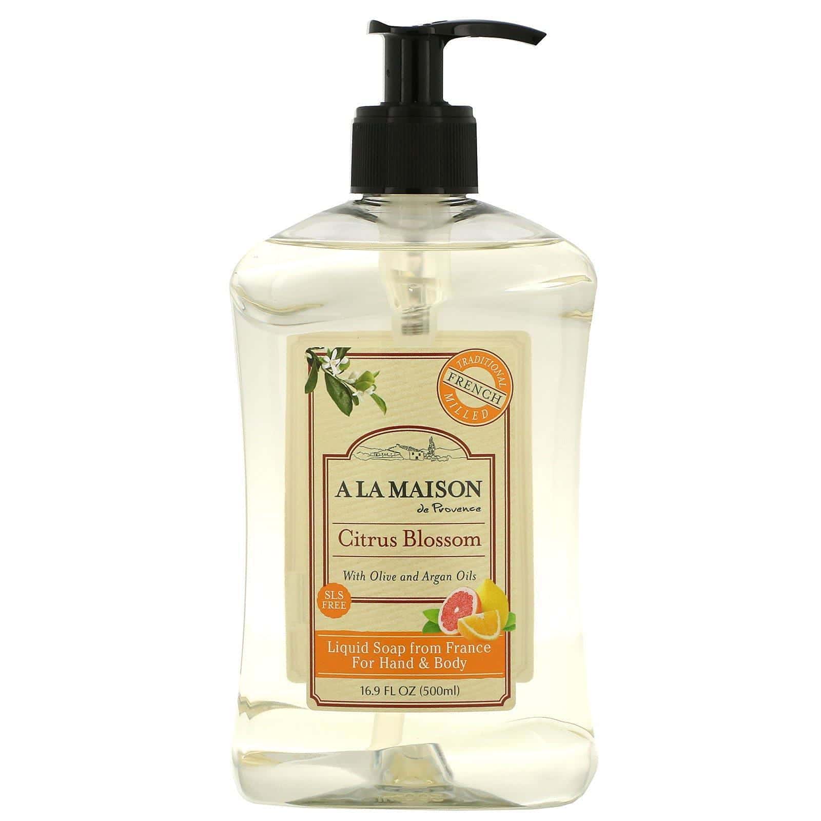 A La Maison de Provence, Jabón líquido para manos y cuerpo, flores cítricas, 16.9 fl. Oz (500 ml)