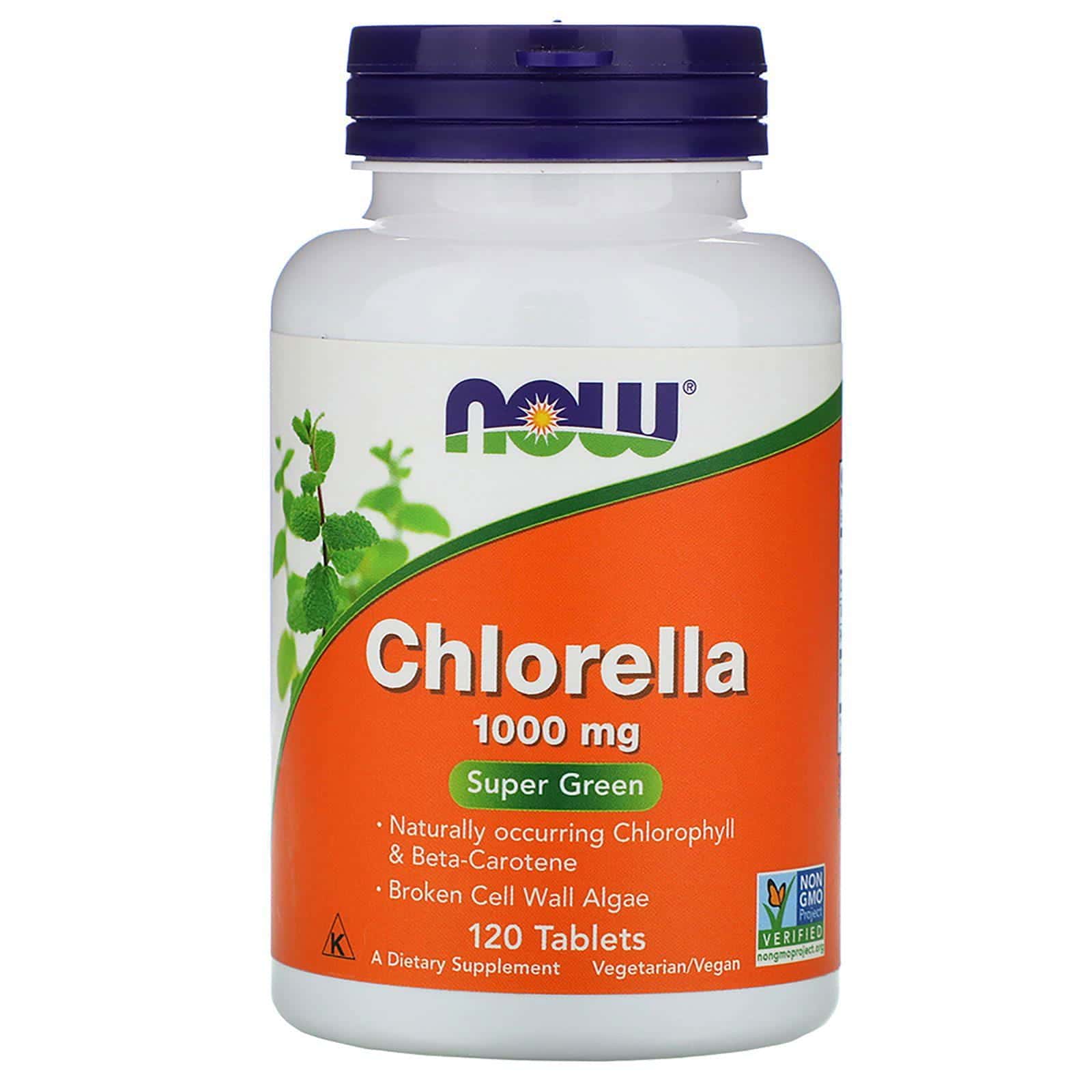 Now Foods, Clorela, 1000 mg, 120 comprimidos