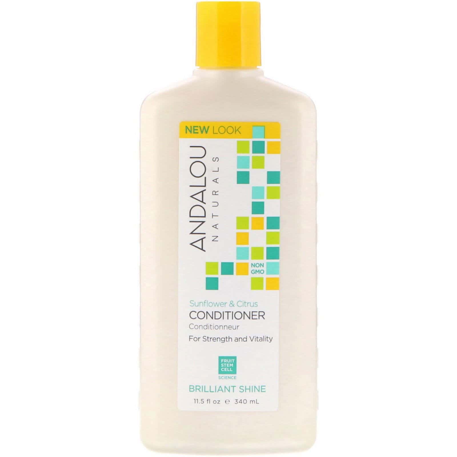 Andalou Naturals, Acondicionador, brillo radiante, para fuerza y vitalidad, girasol y cítricos, 11.5 fl oz (340 ml)