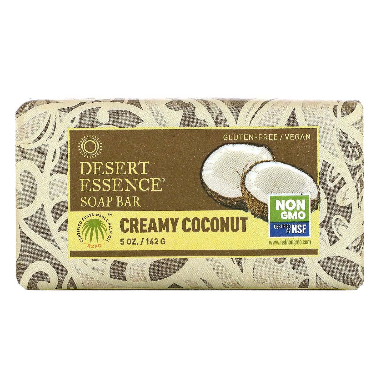 Desert Essence, Barra de jabón, coco cremoso, 5 oz (142 g)