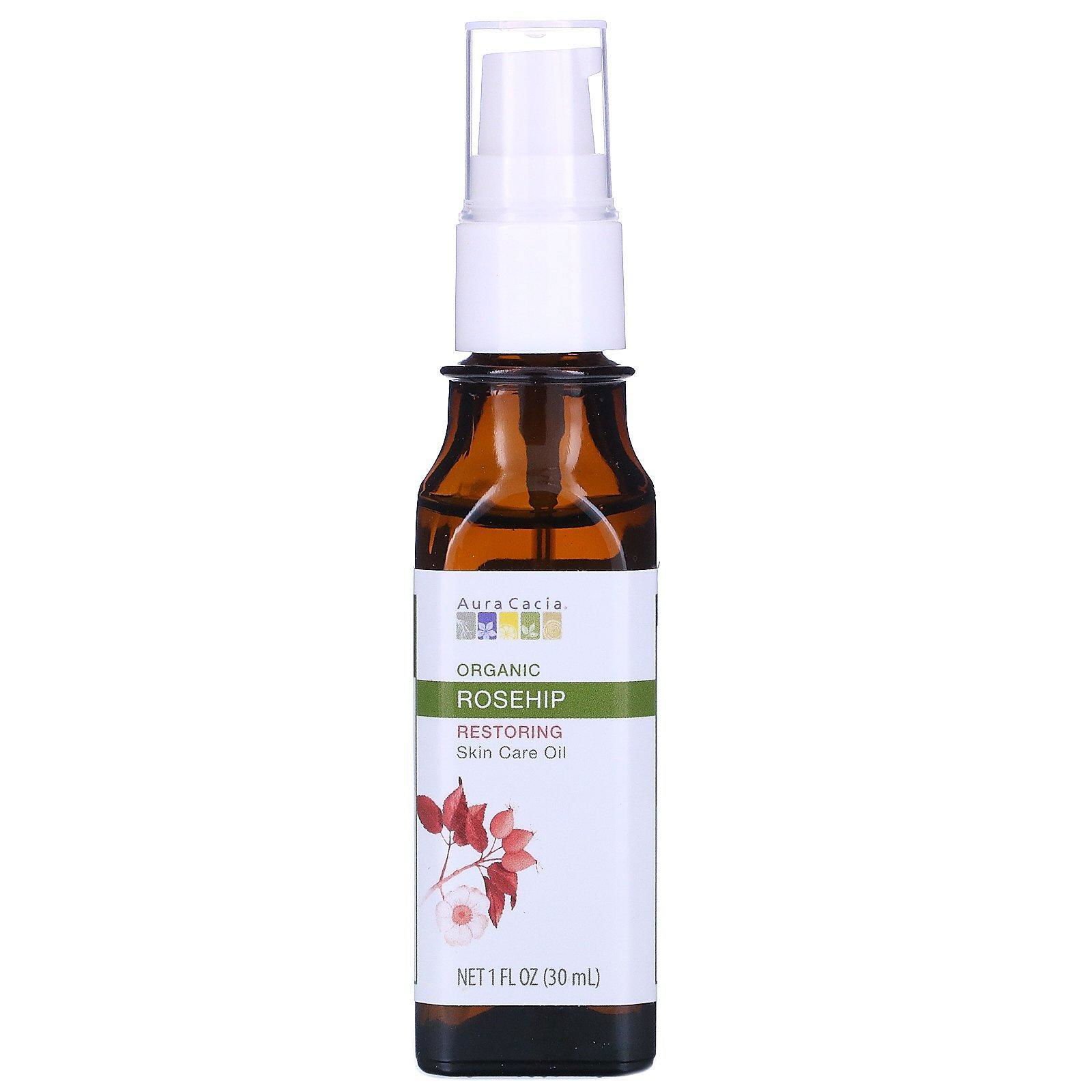 Aura Cacia, Aceite orgánico para el cuidado de la piel, Restaurador, Escaramujo, 1 fl oz (30 ml)