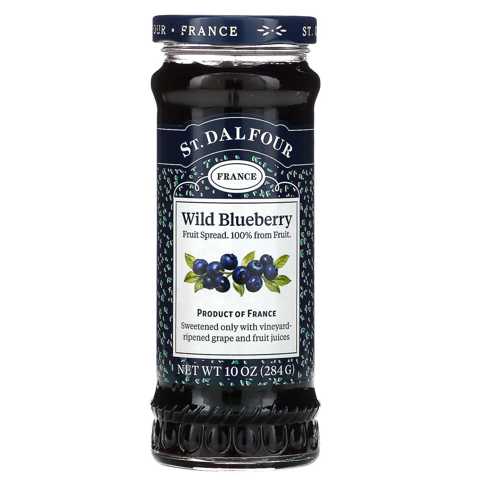 St. Dalfour, Mora Azul Silvestre, Mermelada de Lujo de Mora Azul Silvestre, 10 oz (284 g)