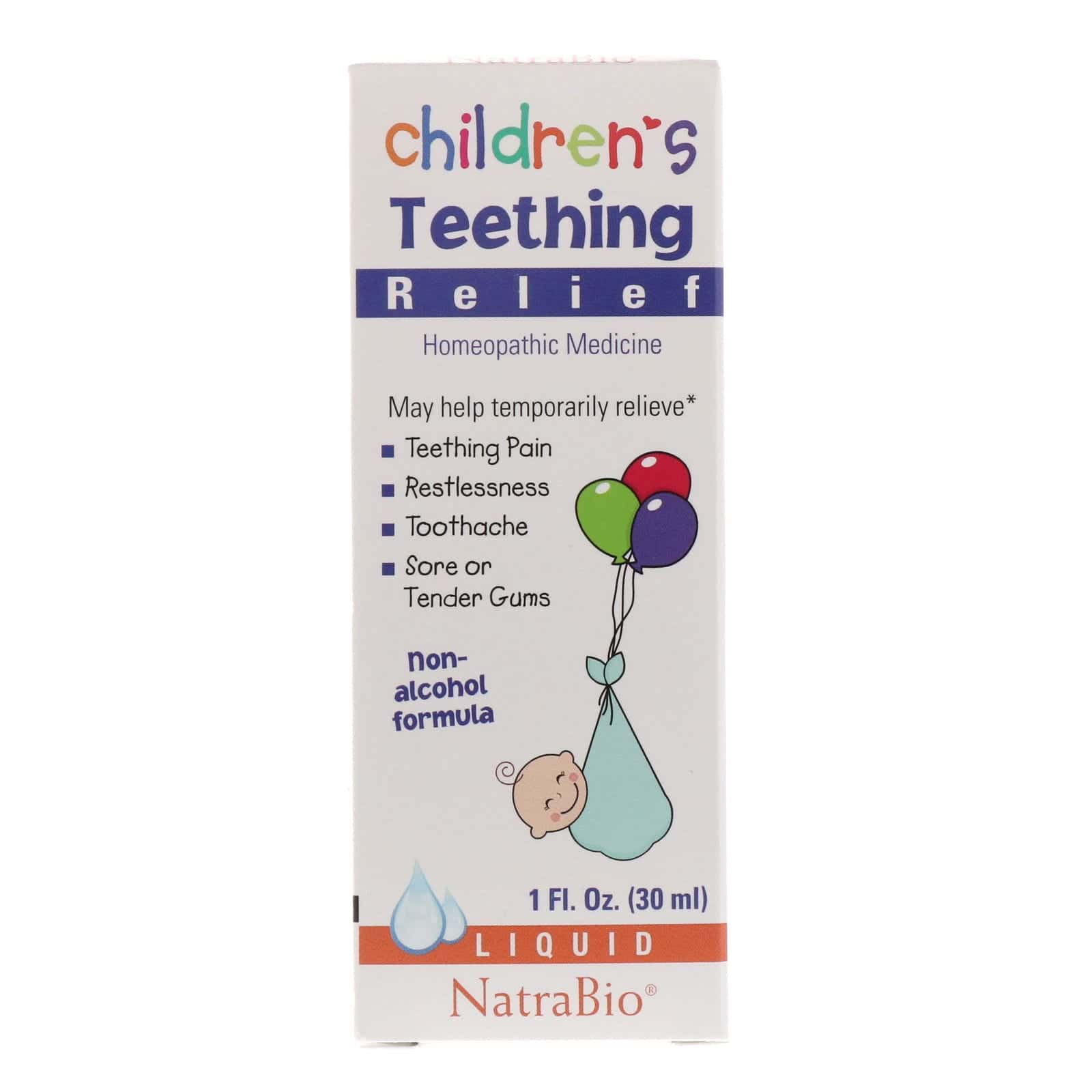 NatraBio, Alivio para la Dentición de los Niños, Fórmula sin Alcohol, Líquida, 1 fl oz (30 ml)